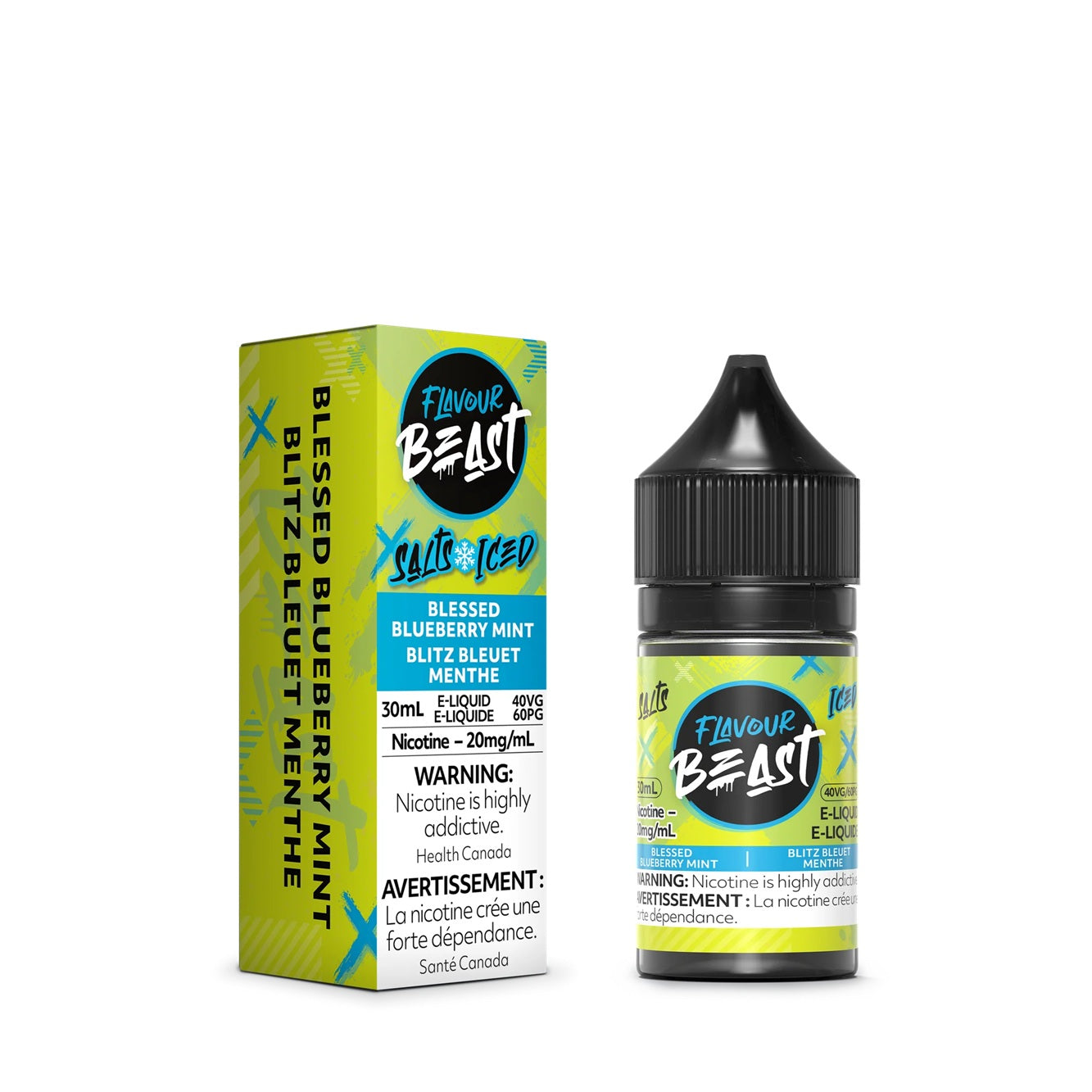 BLESSED BLUEBERRY MINT ICED - FLAVOUR BEAST E LIQUID (30mL) (ONTARIO)