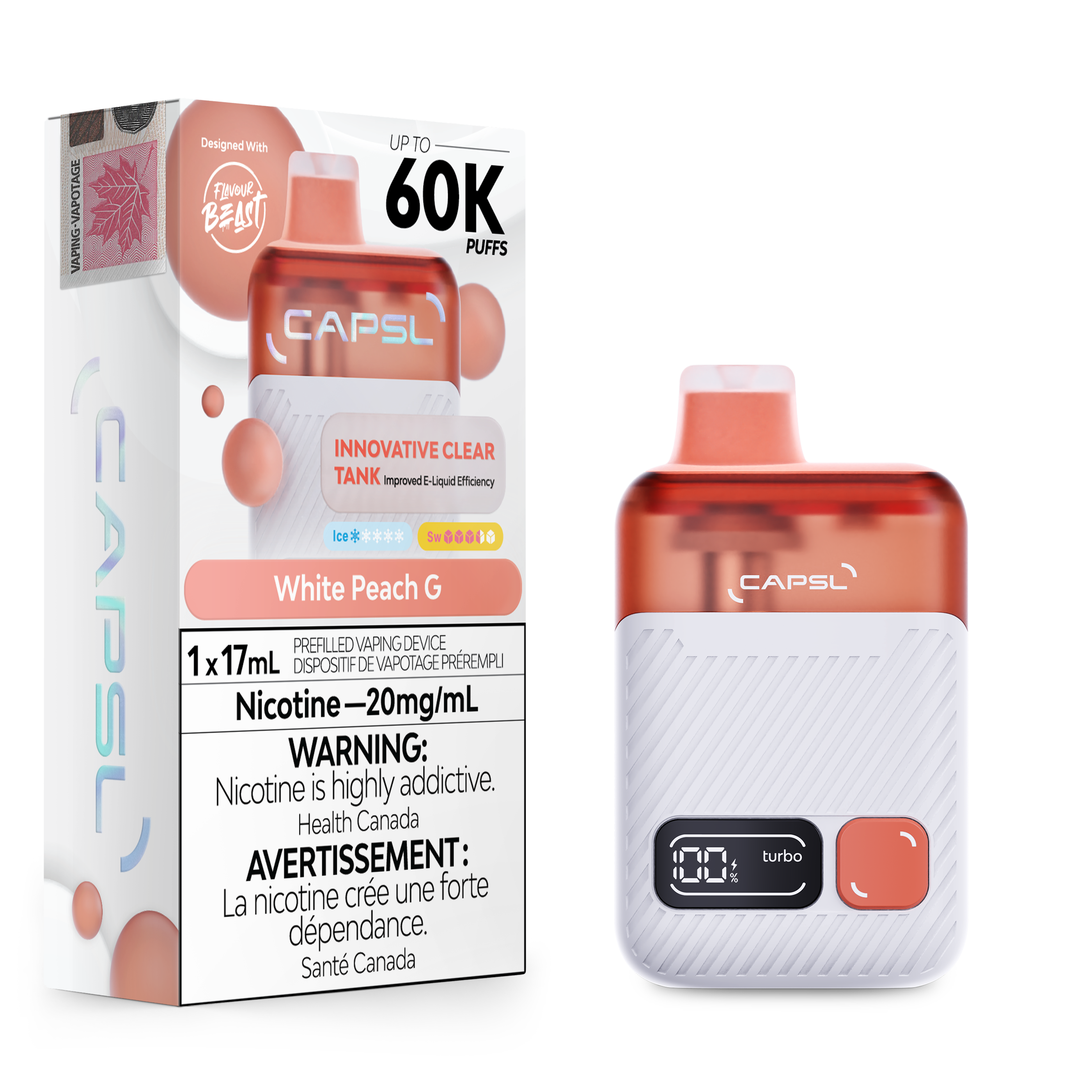 WHITE PEACH G - CAPSL DISPOSABLE (17mL)