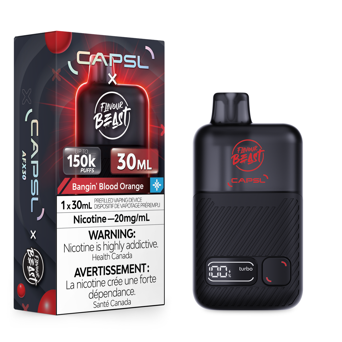 BANGIN' BLOOD ORANGE ICE - CAPSL AFX30 (30mL)