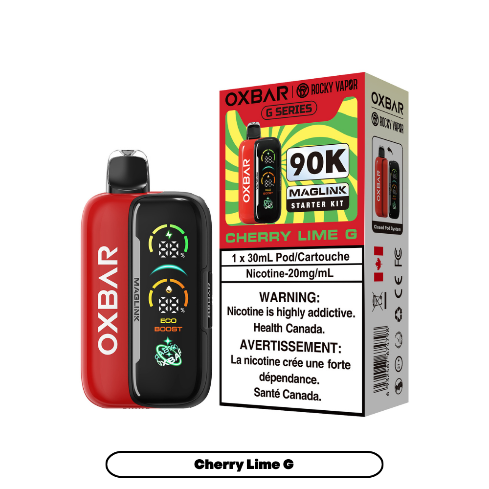 CHERRY LIME G - OXBAR MAGLINK *HYBRID DISPOSABLE STARTER KIT* (DEVICE & POD) (30mL)