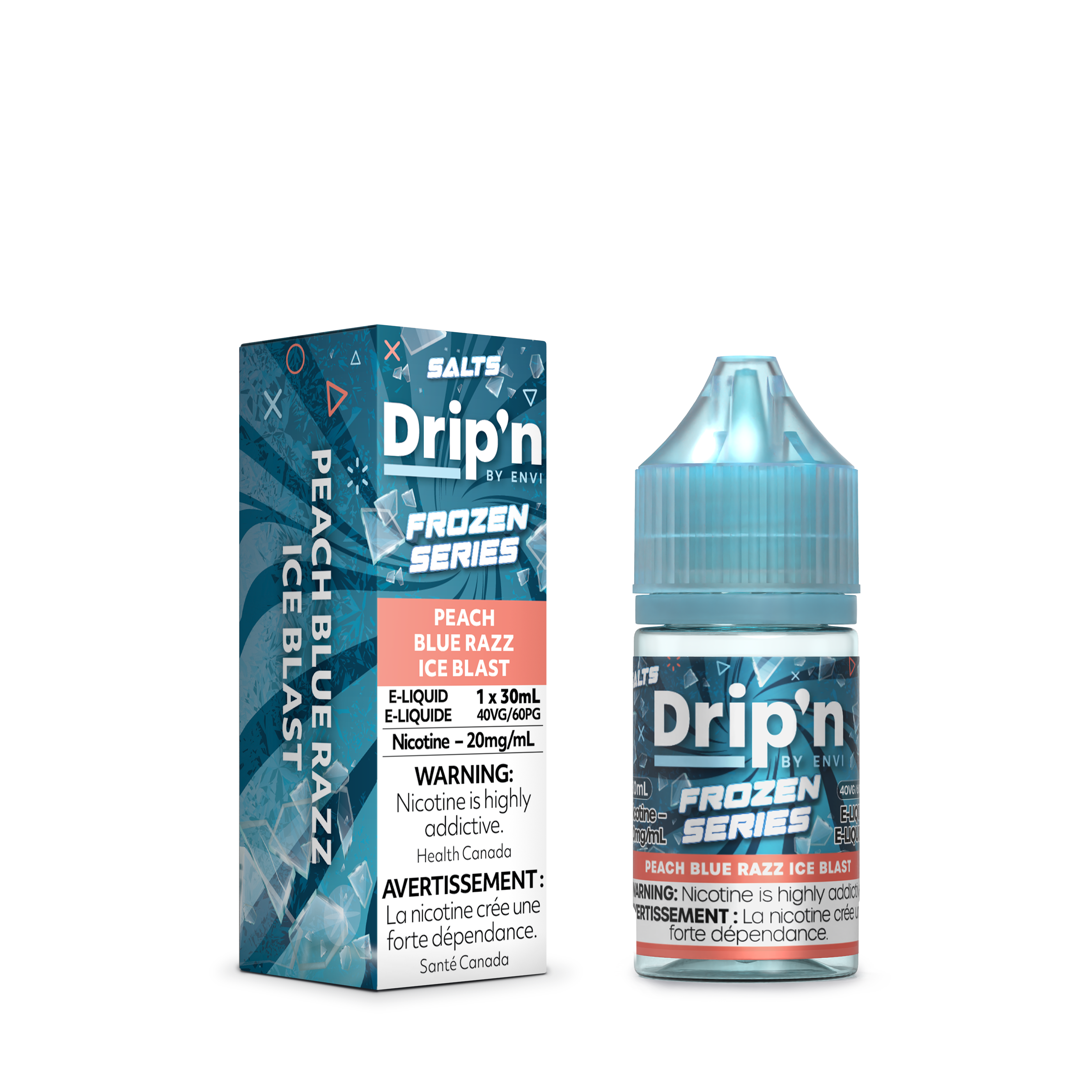 PEACH BLUE RAZZ ICE BLAST - DRIP'N BY ENVI E-LIQUID (30mL) (ONTARIO)