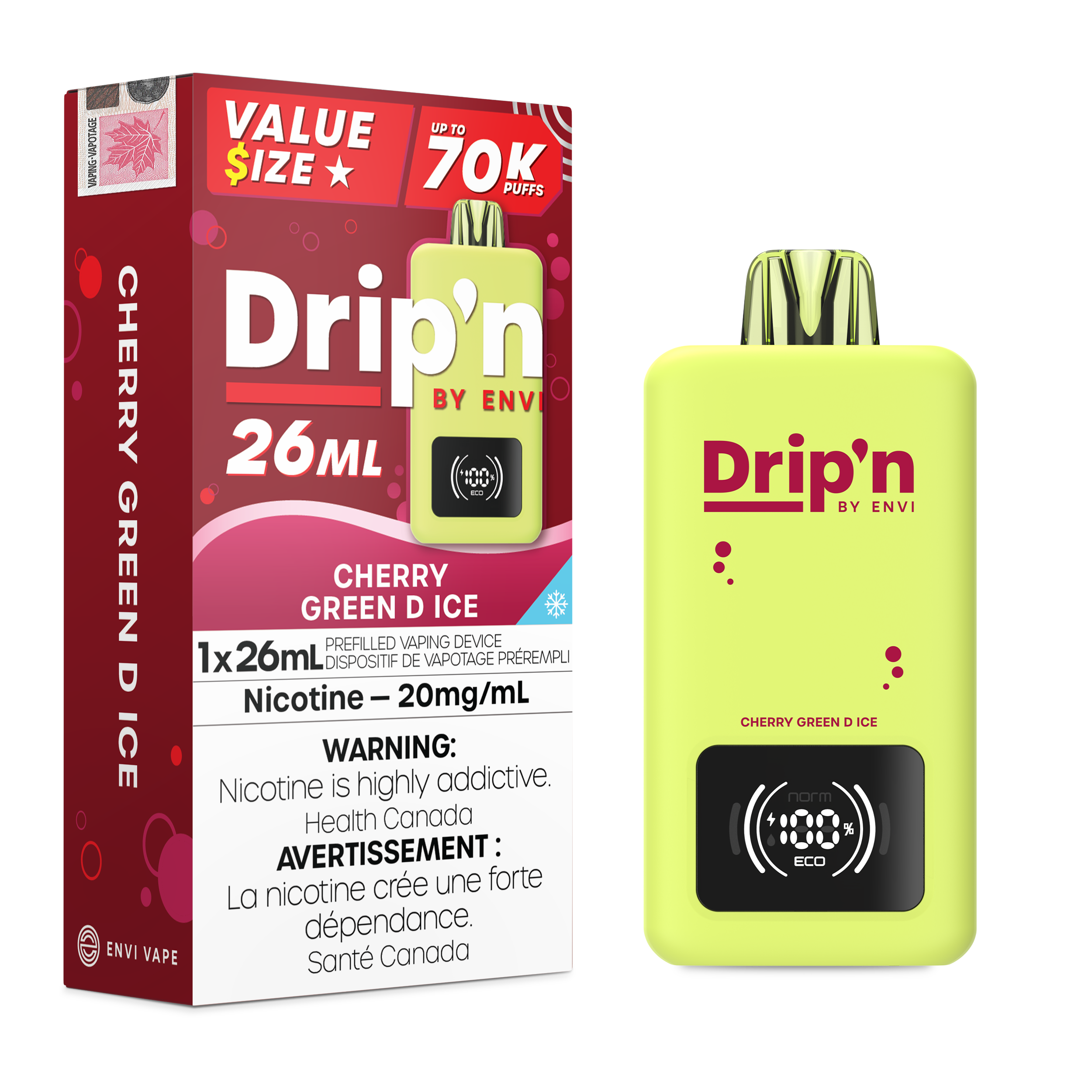 CHERRY GREEN D ICE - DRIP'N 26ML BY ENVI (ONTARIO)