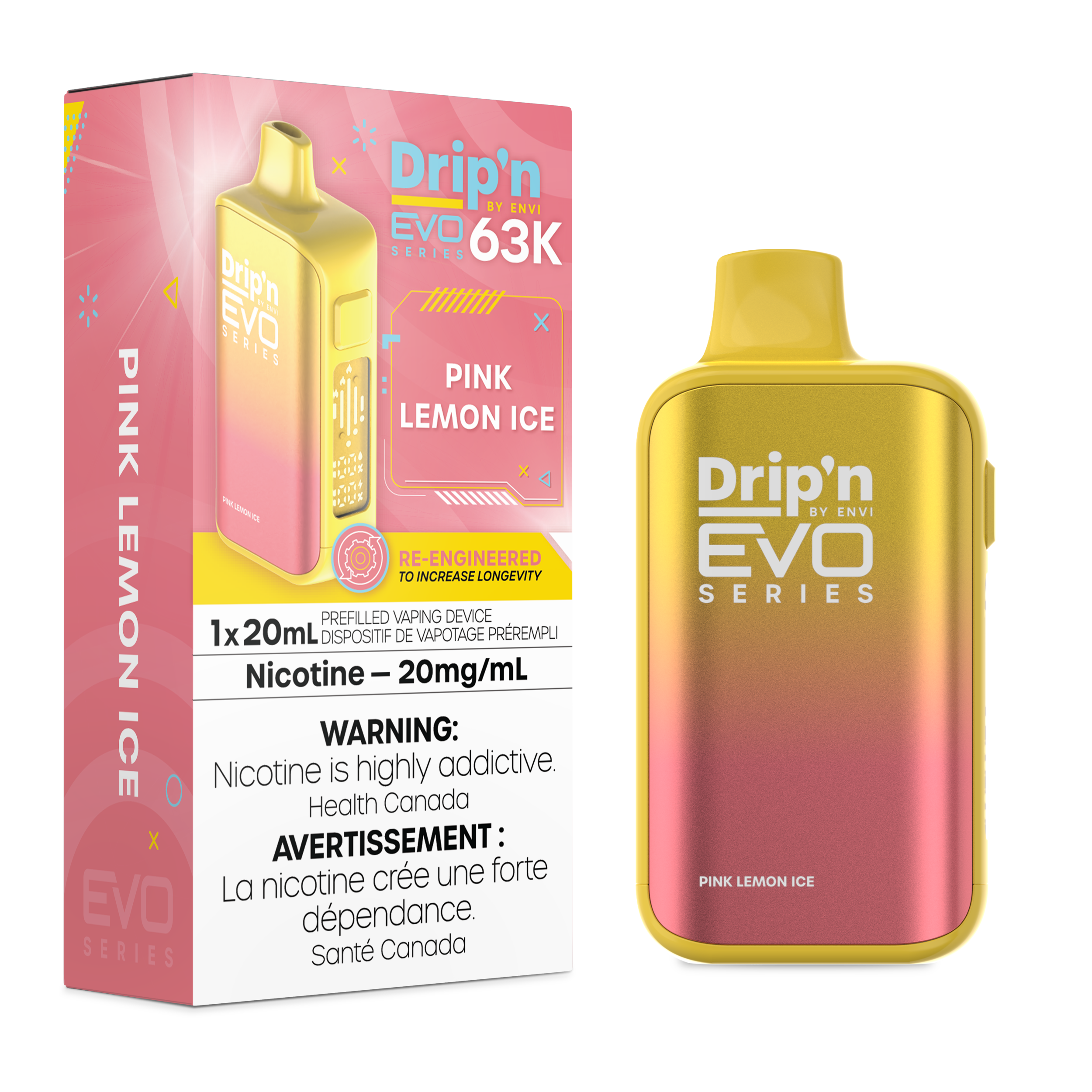 PINK LEMON ICE - DRIP'N EVO 63K BY ENVI (20ML)