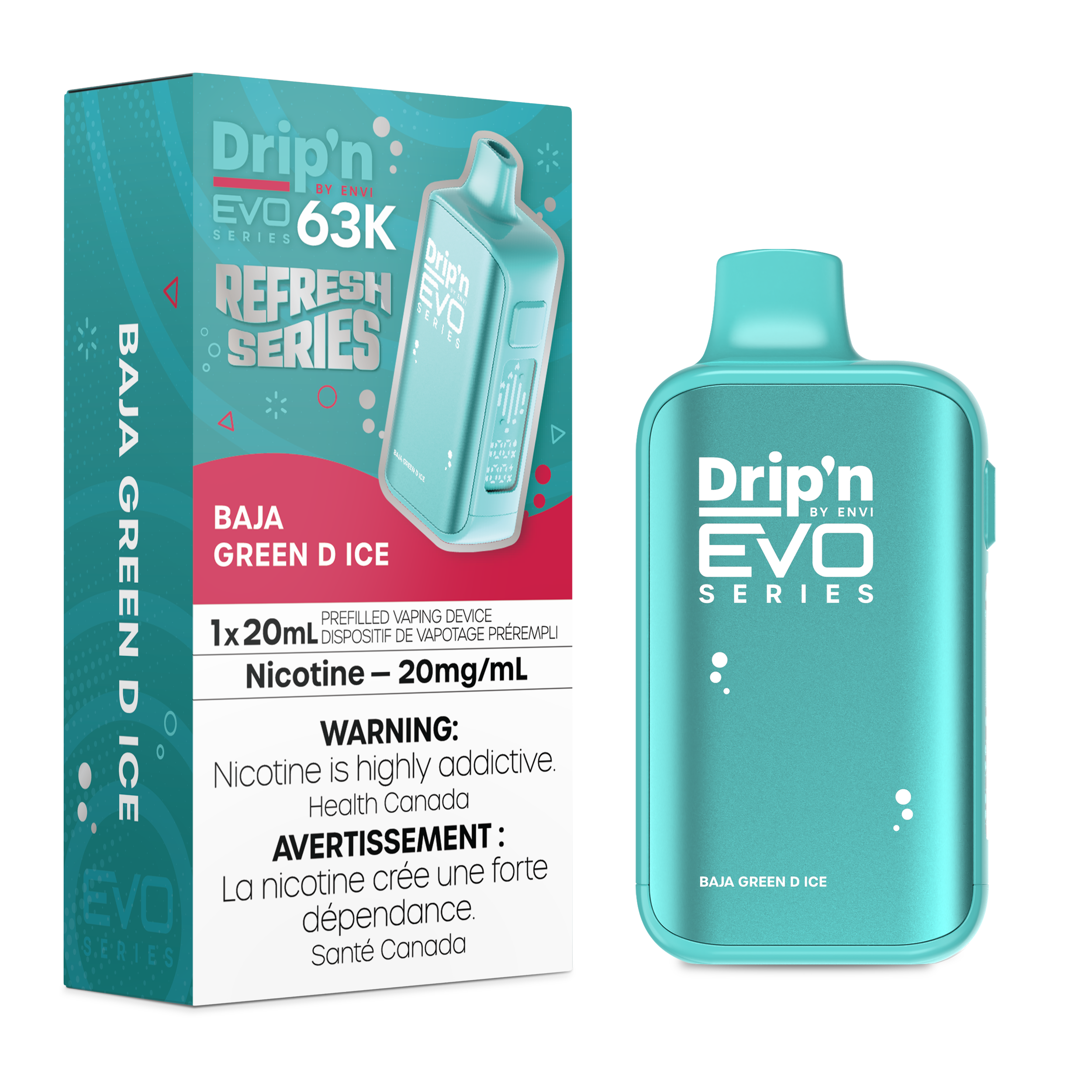 BAJA GREEN D ICE - DRIP'N EVO 63K BY ENVI (20ML)