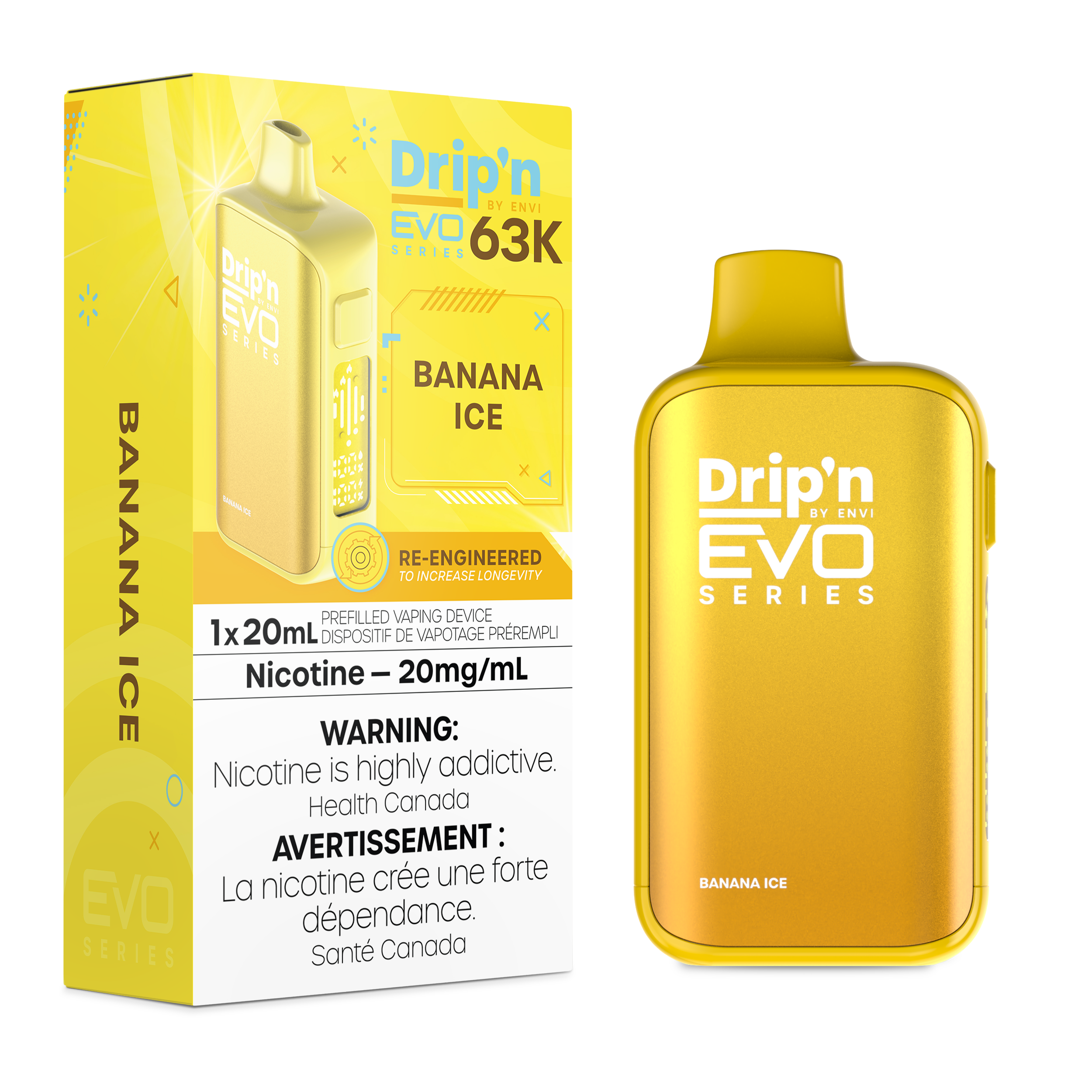 BANANA ICE - DRIP'N EVO 63K BY ENVI (20ML)