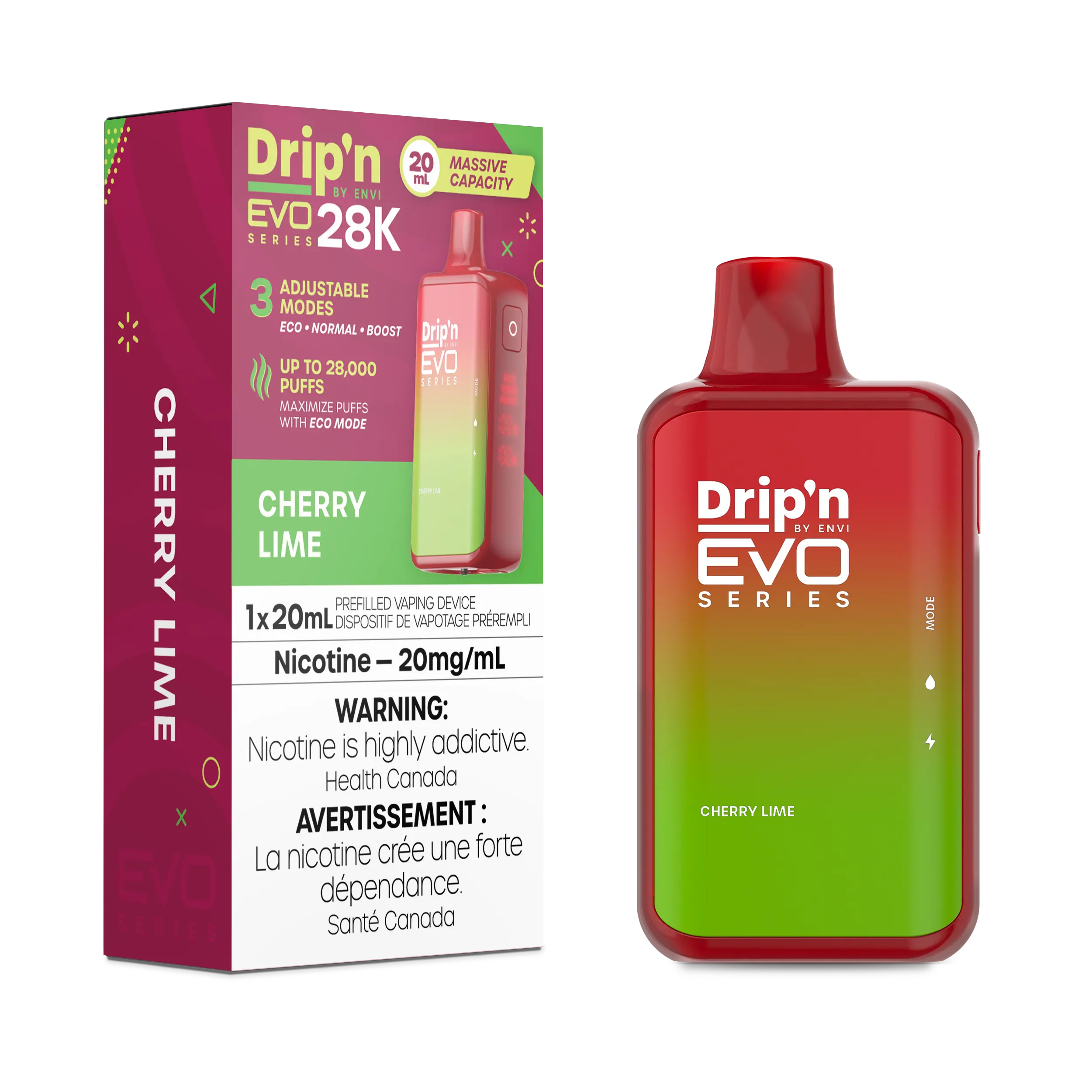 CHERRY LIME - DRIP'N EVO 28K BY ENVI (ONTARIO)