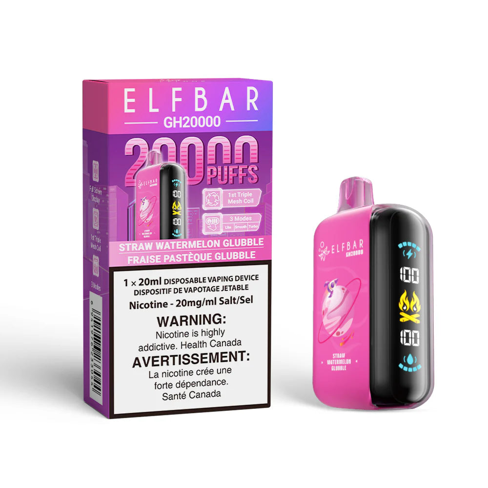 STRAW WATERMELON GLUBBLE - ELFBAR GH20000 (20mL) (ONTARIO)