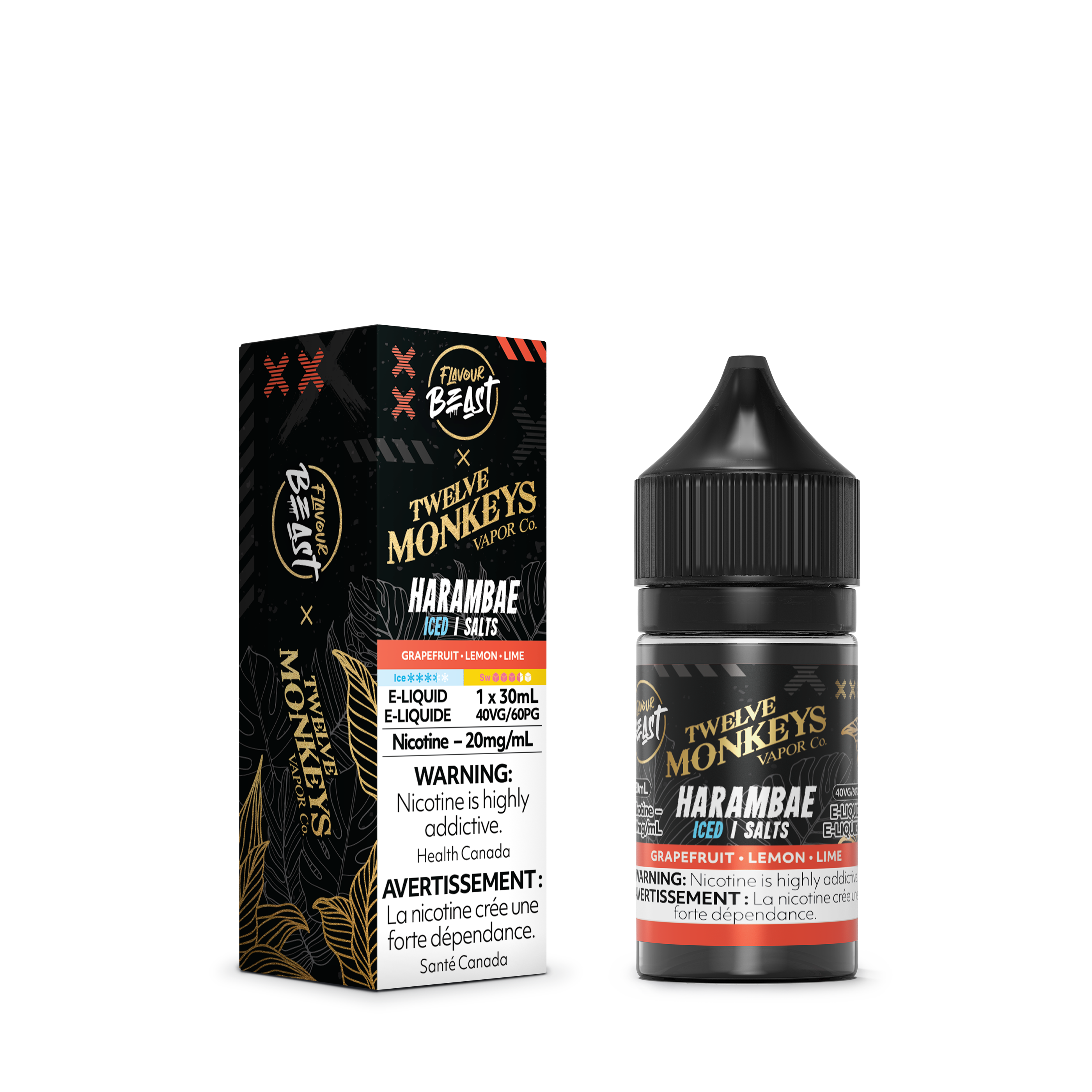 HARAMBAE ICED - FLAVOUR BEAST X 12 MONKEYS E LIQUID (30mL) (ONTARIO)
