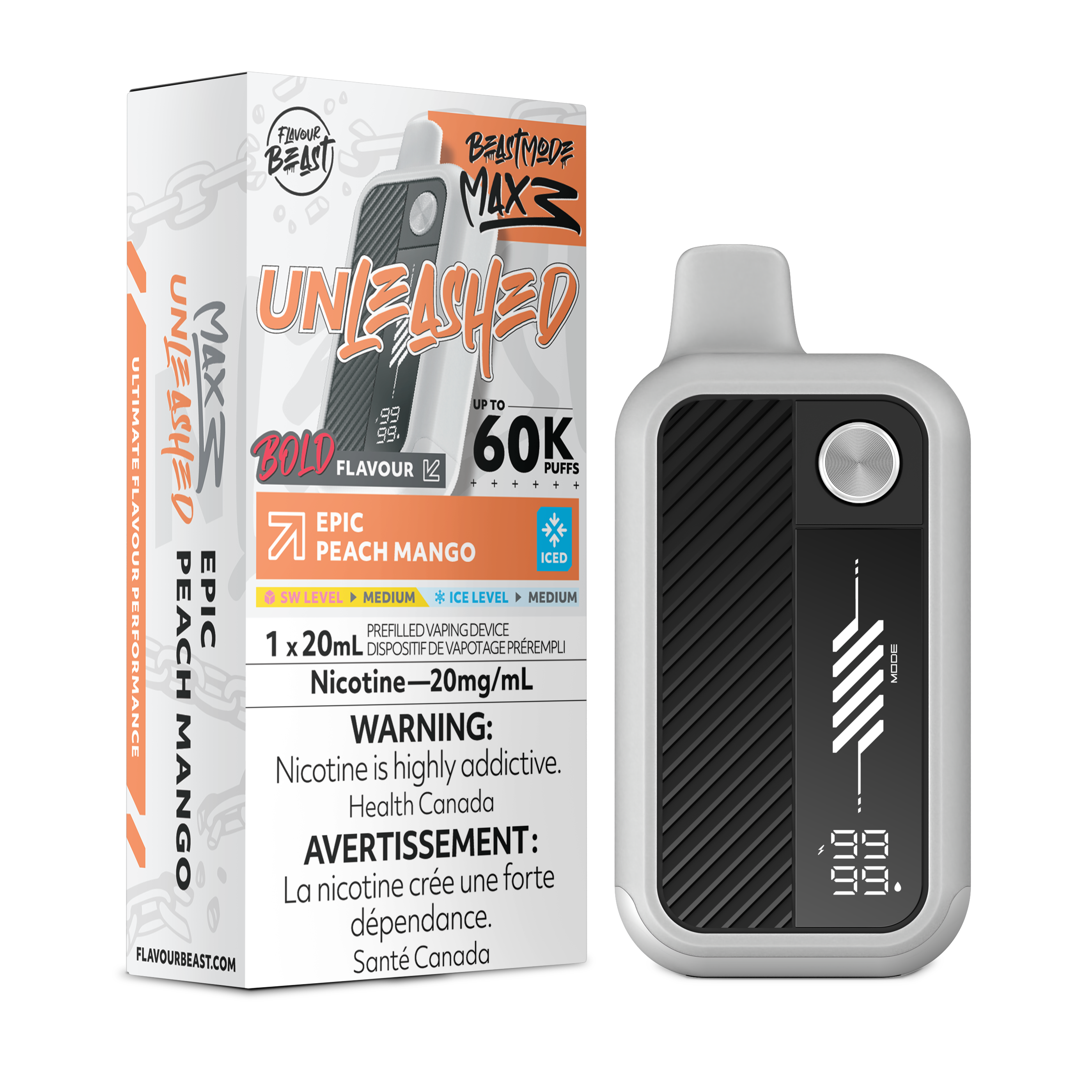 EPIC PEACH MANGO - FLAVOUR BEAST BEAST MODE MAX 3 (20mL)