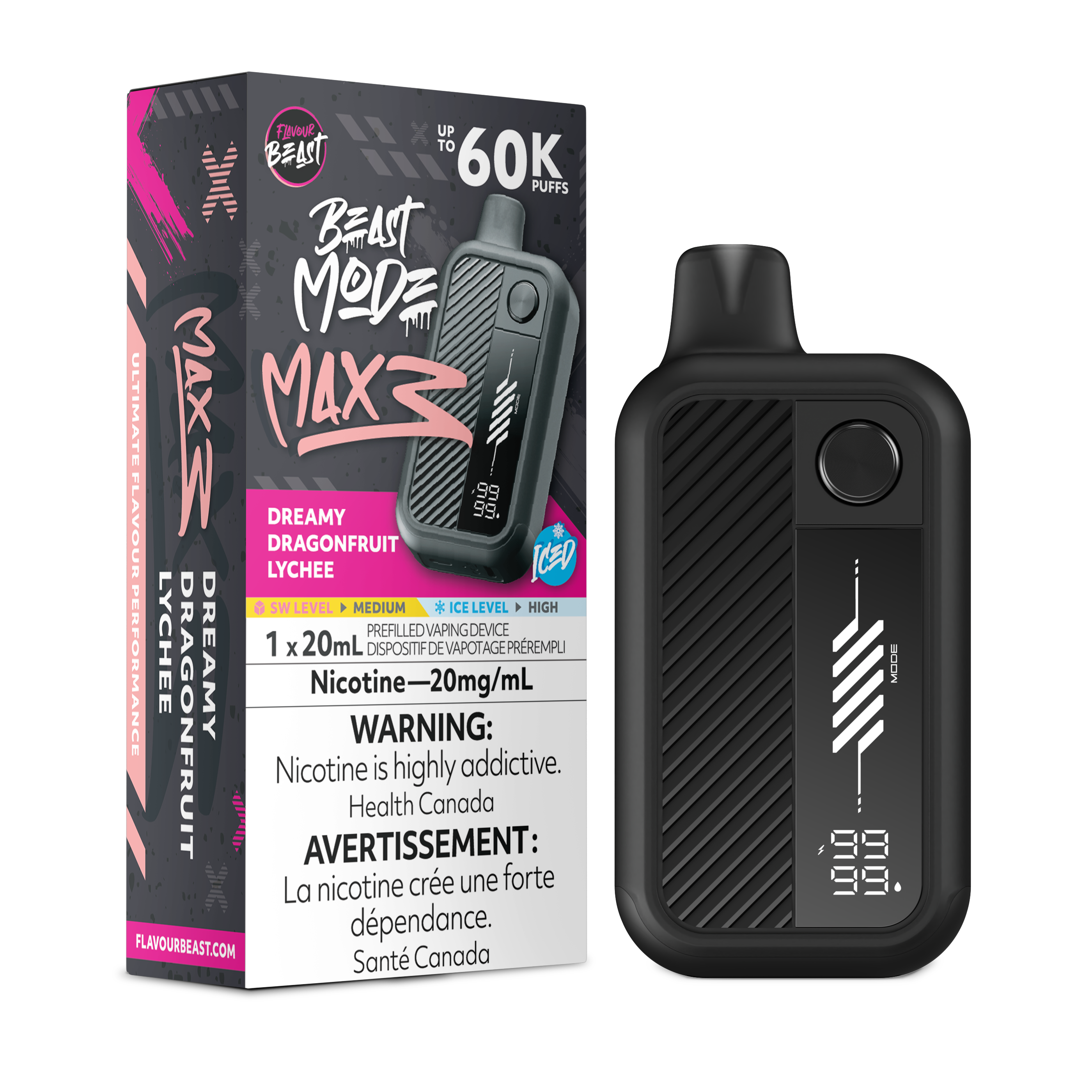 DREAMY DRAGONFRUIT LYCHEE - FLAVOUR BEAST BEAST MODE MAX 3 (20mL)