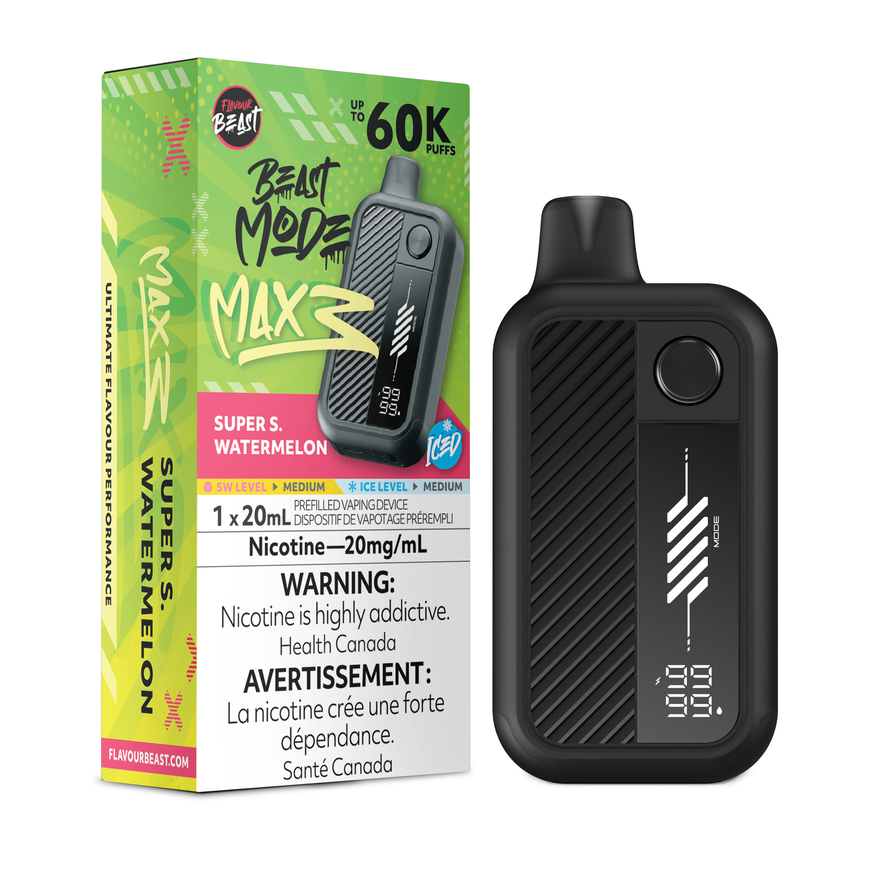 SUPER S. WATERMELON - FLAVOUR BEAST BEAST MODE MAX 3 (20mL)