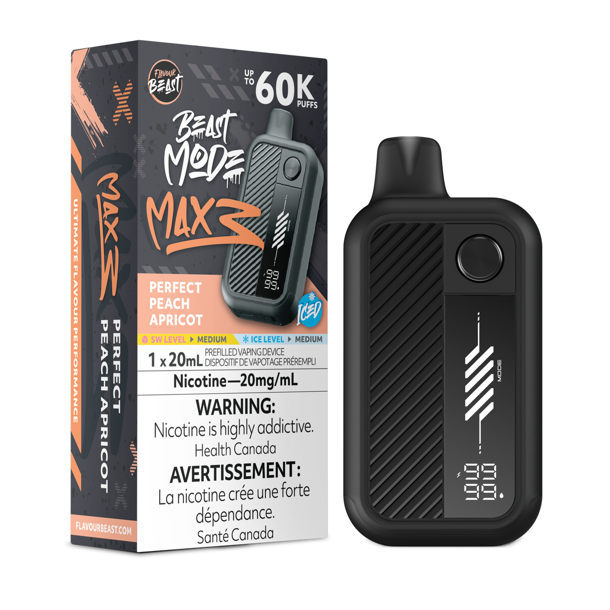 PERFECT PEACH APRICOT - FLAVOUR BEAST BEAST MODE MAX 3 (20mL)