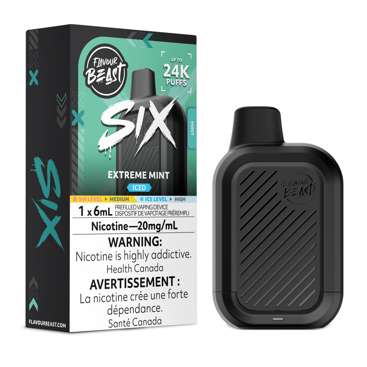 EXTREME MINT ICE - FLAVOUR BEAST SIX 24K (6mL)
