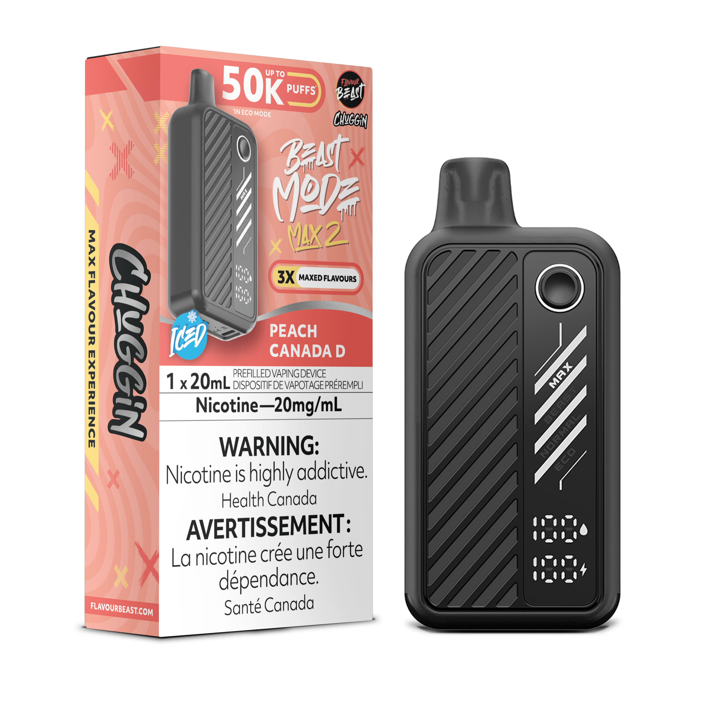 PEACH CANADA D - FLAVOUR BEAST BEAST MODE MAX 2 (20mL) (ONTARIO)