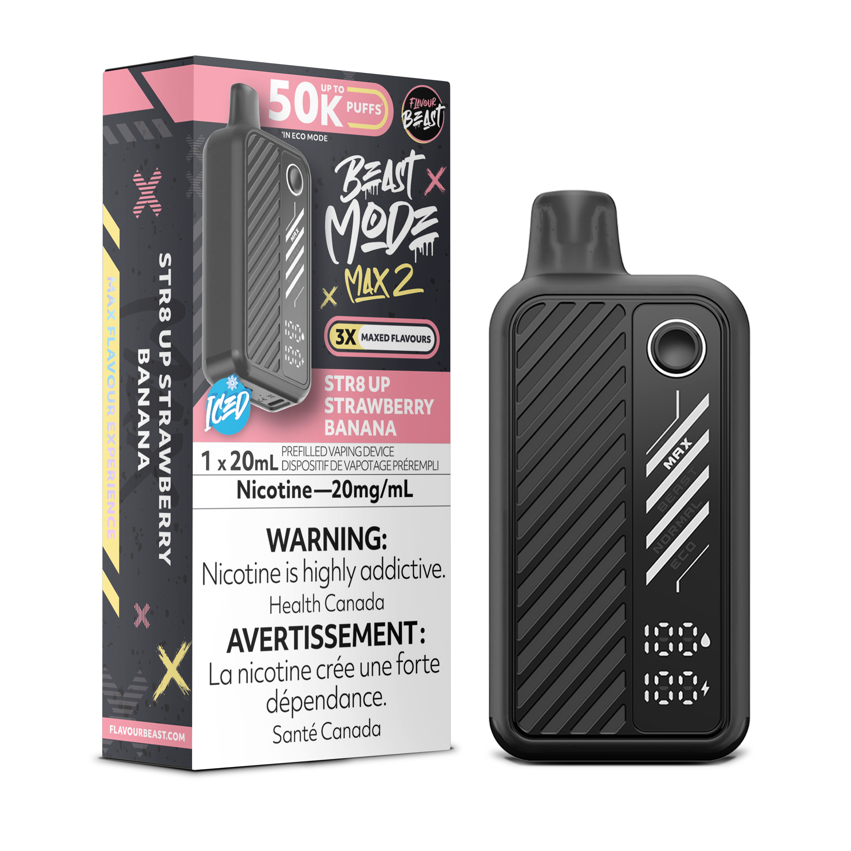 STR8 UP STRAWBERRY BANANA - FLAVOUR BEAST BEAST MODE MAX 2 (20mL) (ONTARIO)