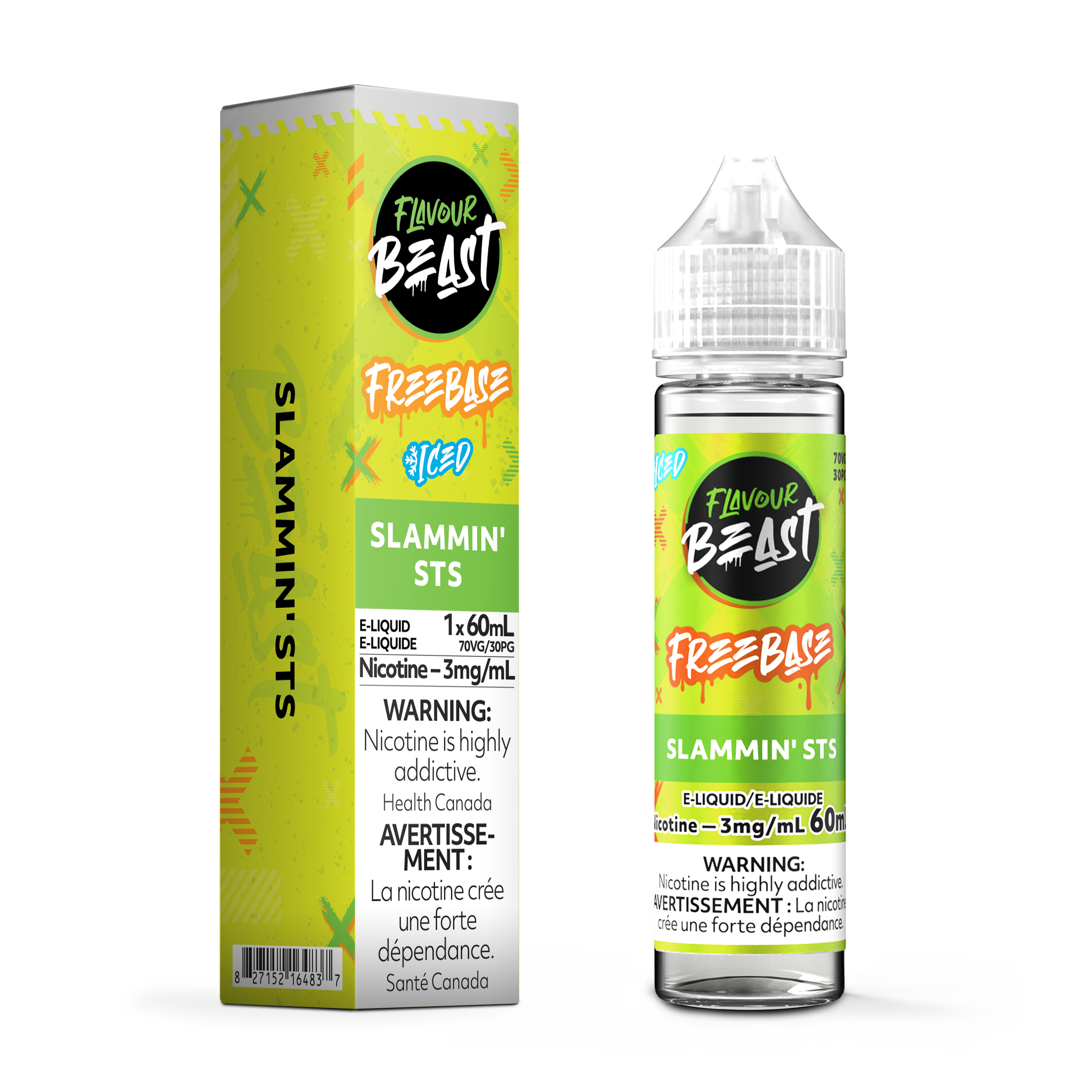 SLAMMIN' STS - FLAVOUR BEAST FREEBASE E LIQUID (60mL) (ONTARIO)