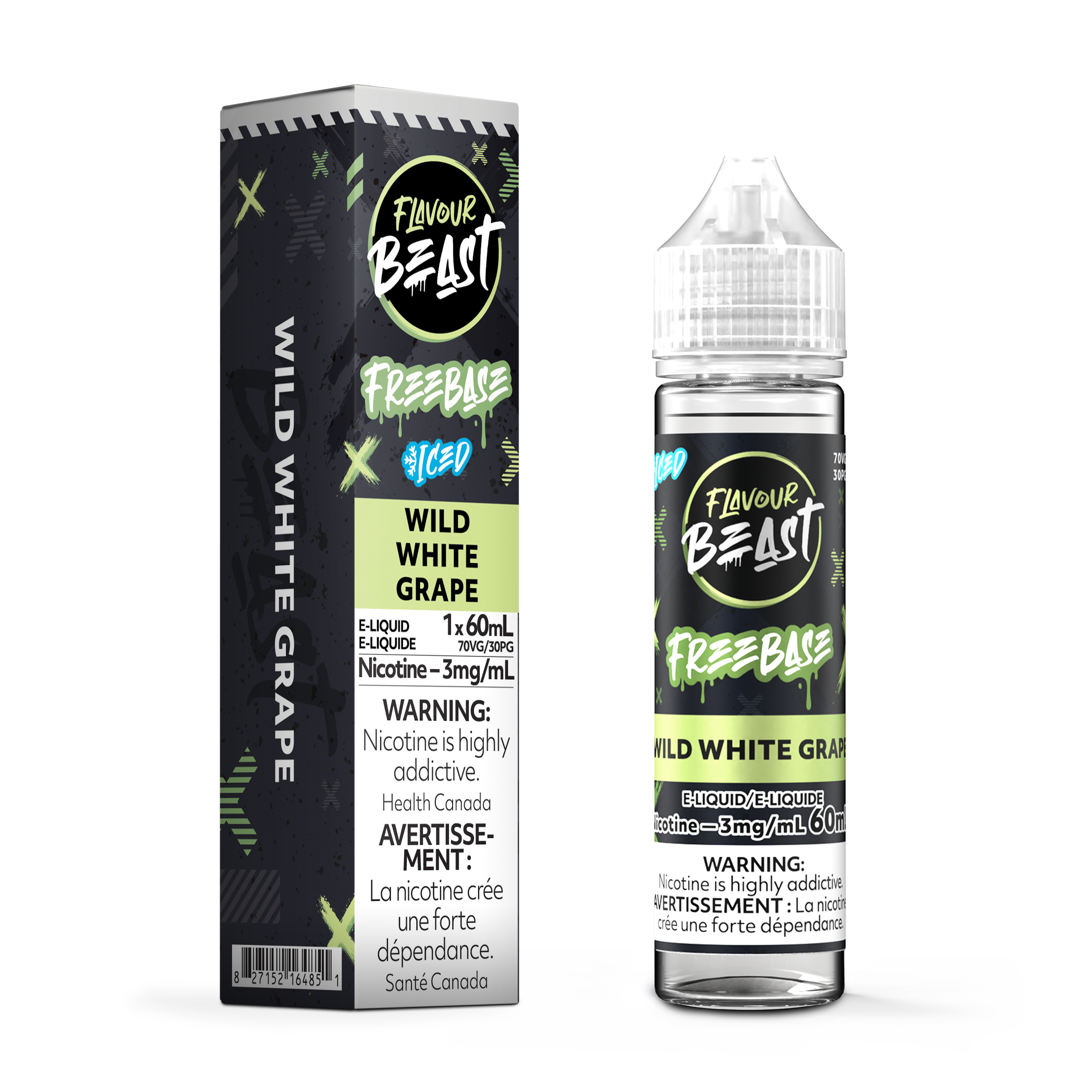 WILD WHITE GRAPE - FLAVOUR BEAST FREEBASE E LIQUID (60mL) (ONTARIO)