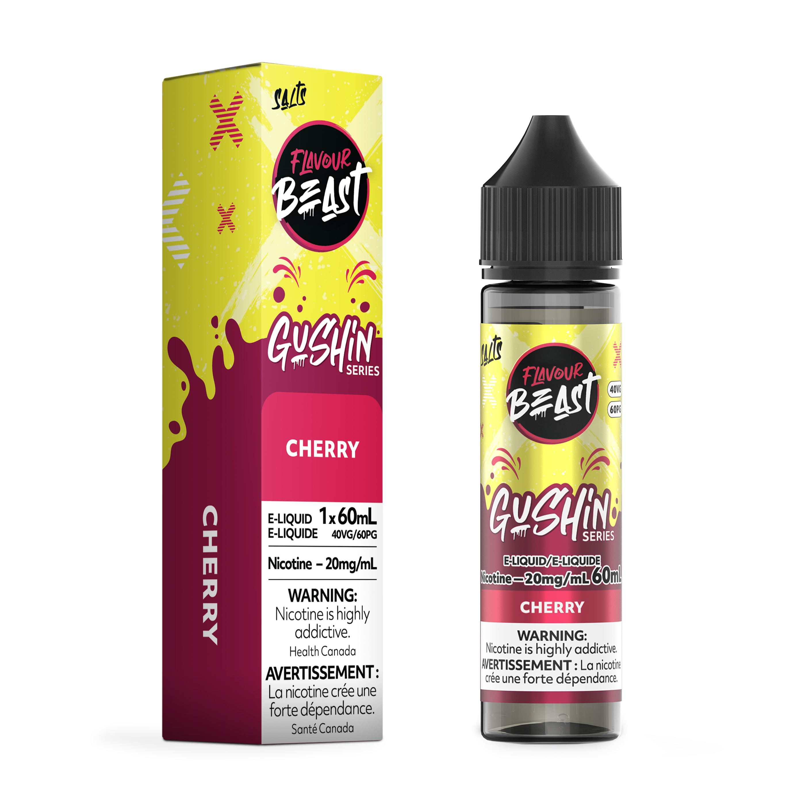 GUSHIN CHERRY - FLAVOUR BEAST E LIQUID (60mL) GUSHIN CHERRY - FLAVOUR BEAST E LIQUID (60mL)