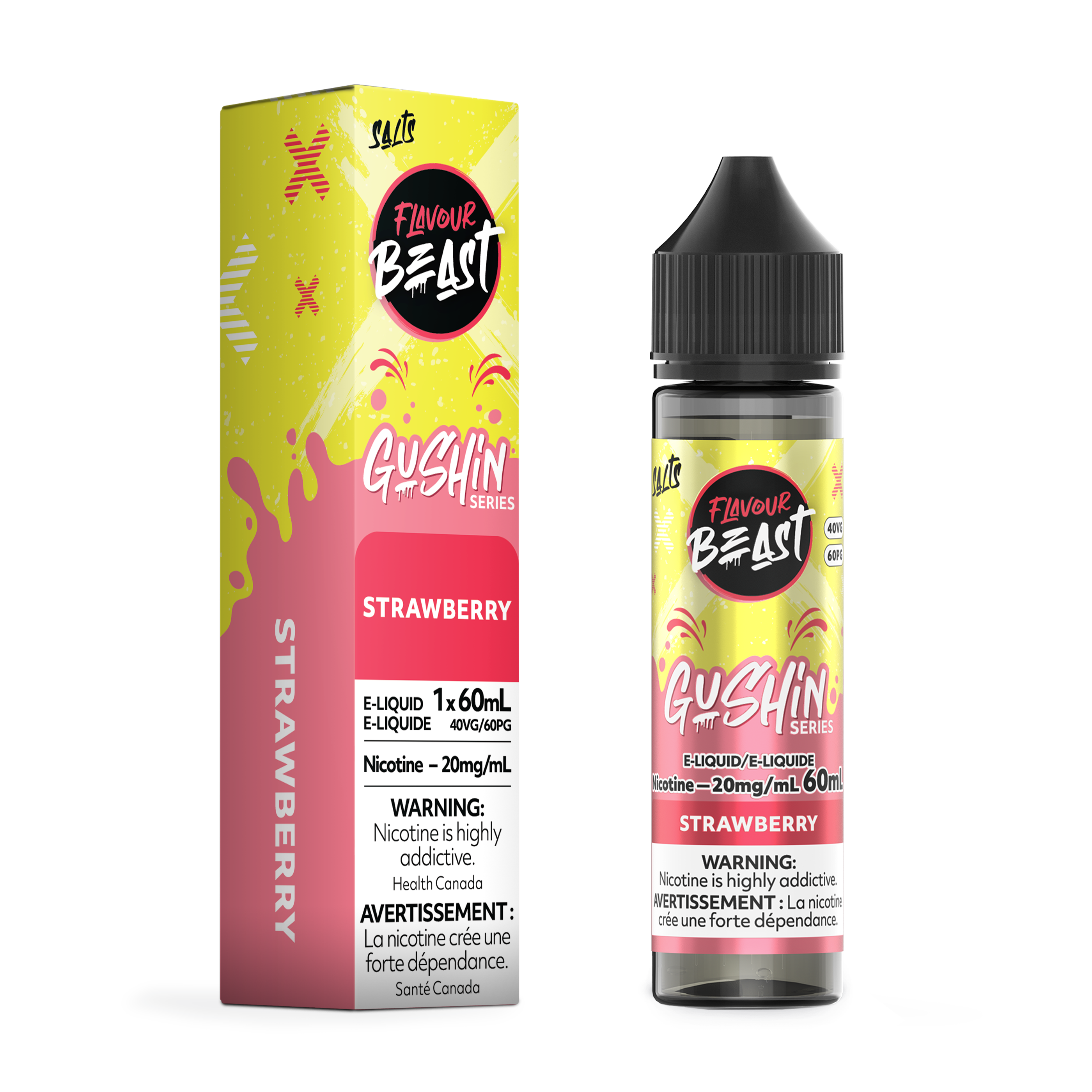 GUSHIN STRAWBERRY - FLAVOUR BEAST E LIQUID (60mL)