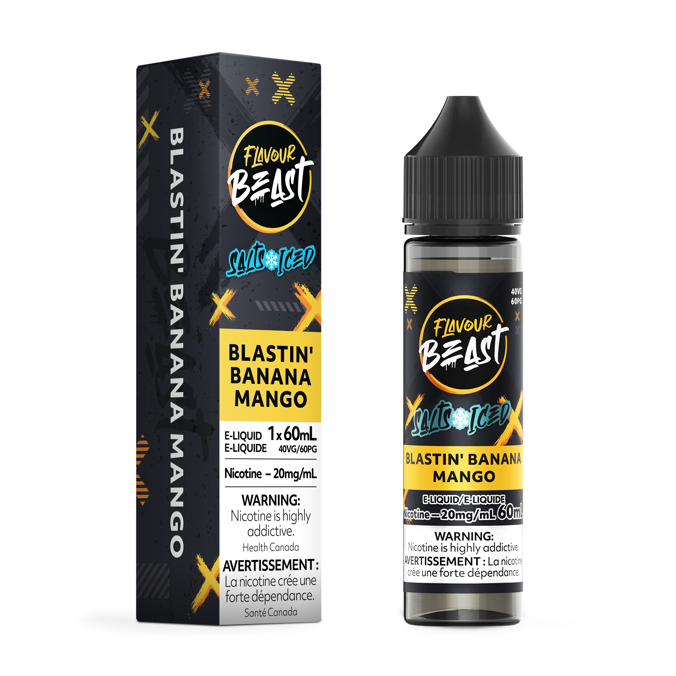 BLASTIN' BANANA MANGO (ICED) - FLAVOUR BEAST E LIQUID (60mL) (ONTARIO)