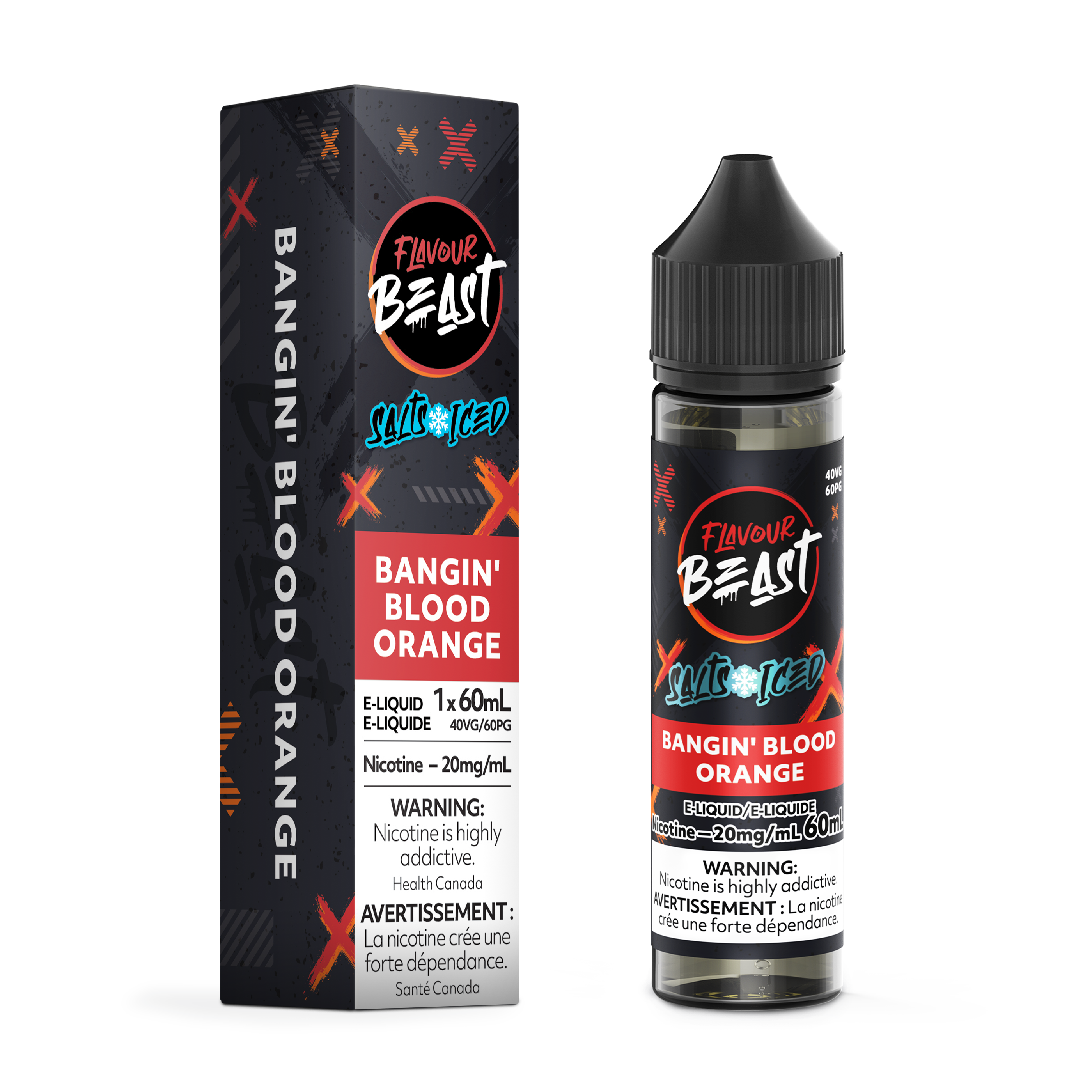 BANGIN' BLOOD ORANGE (ICED) - FLAVOUR BEAST E LIQUID (60mL) (ONTARIO)