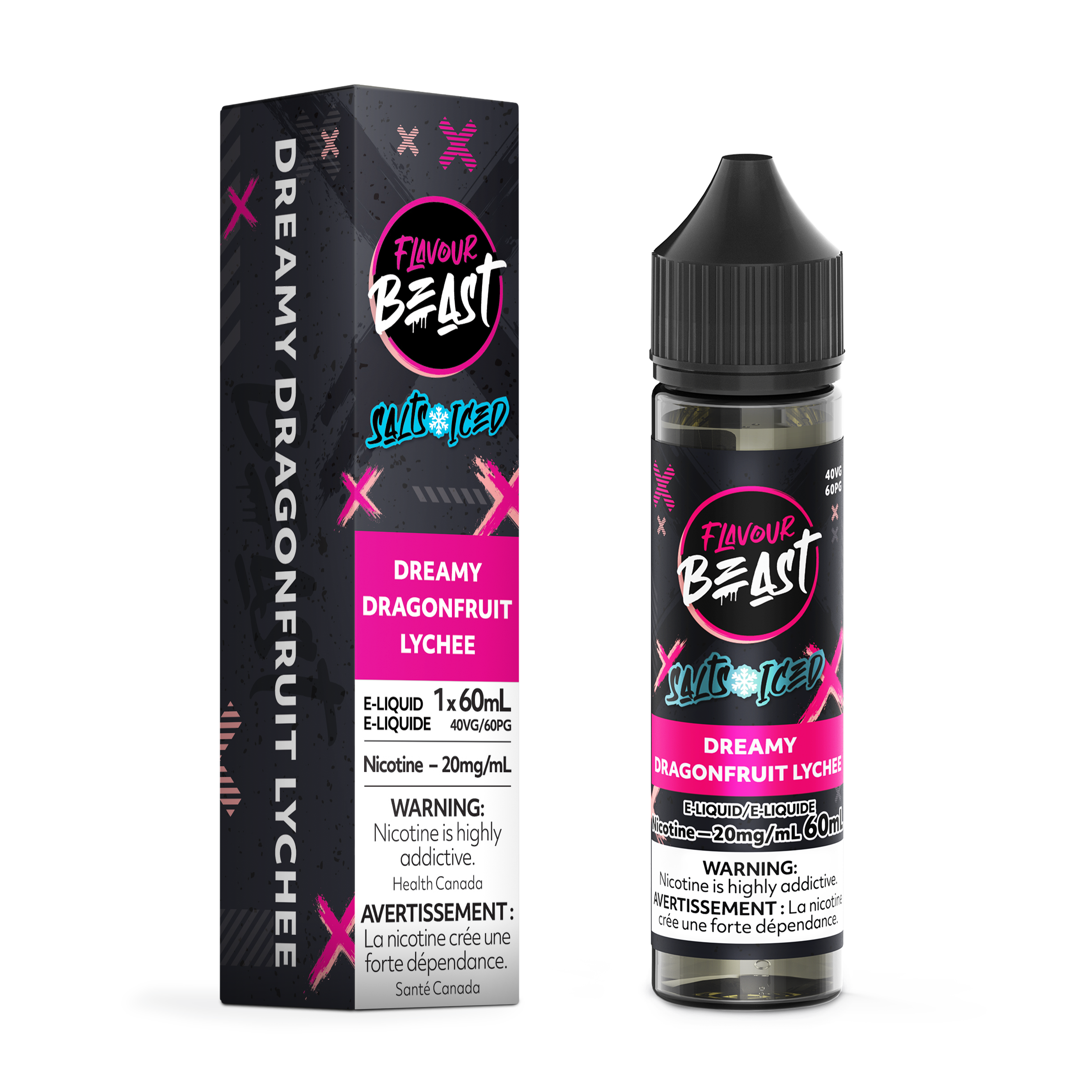 DREAMY DRAGONFRUIT LYCHEE (ICED) - FLAVOUR BEAST E LIQUID (60mL) (ONTARIO)