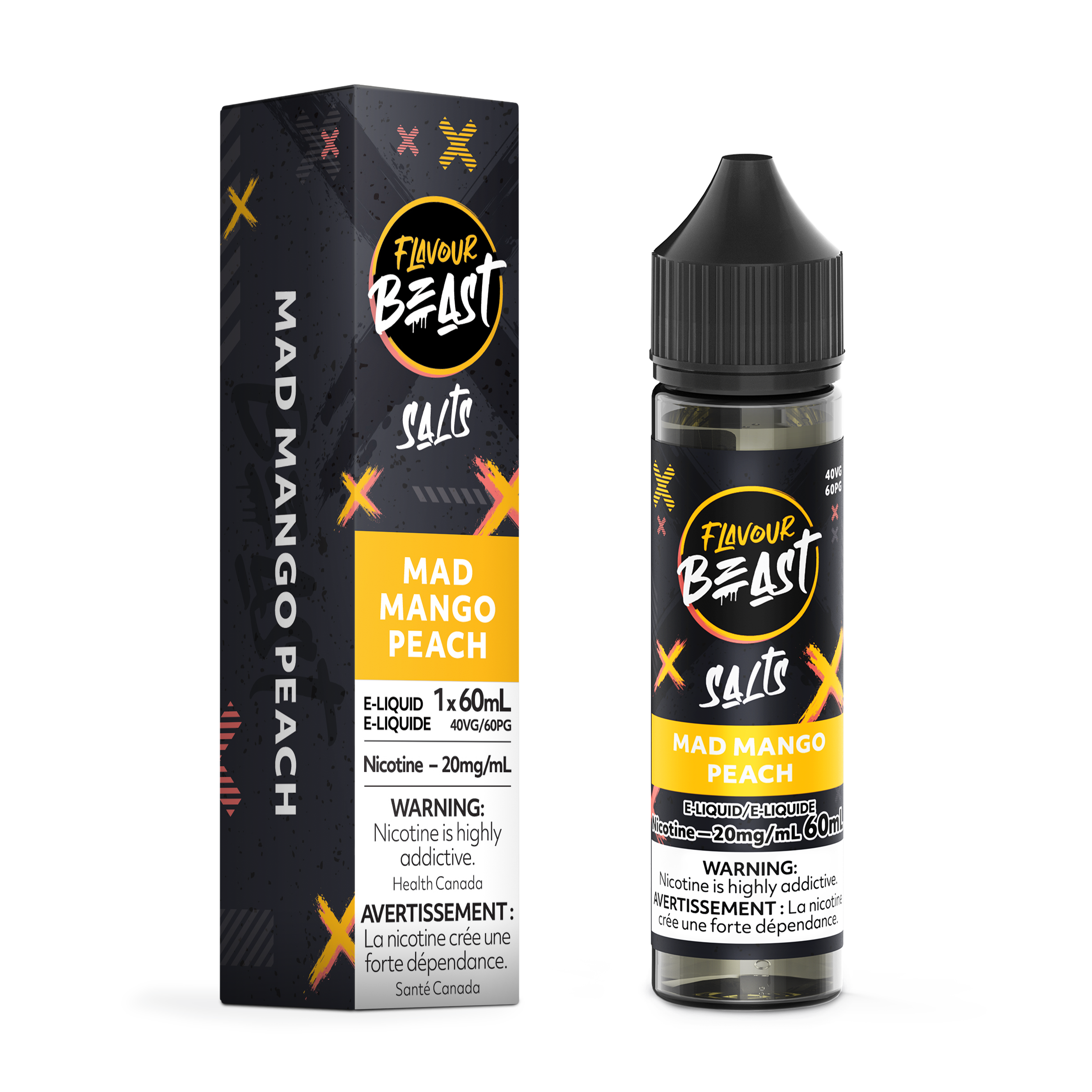 MAD MANGO PEACH - FLAVOUR BEAST E LIQUID (60mL) (ONTARIO)