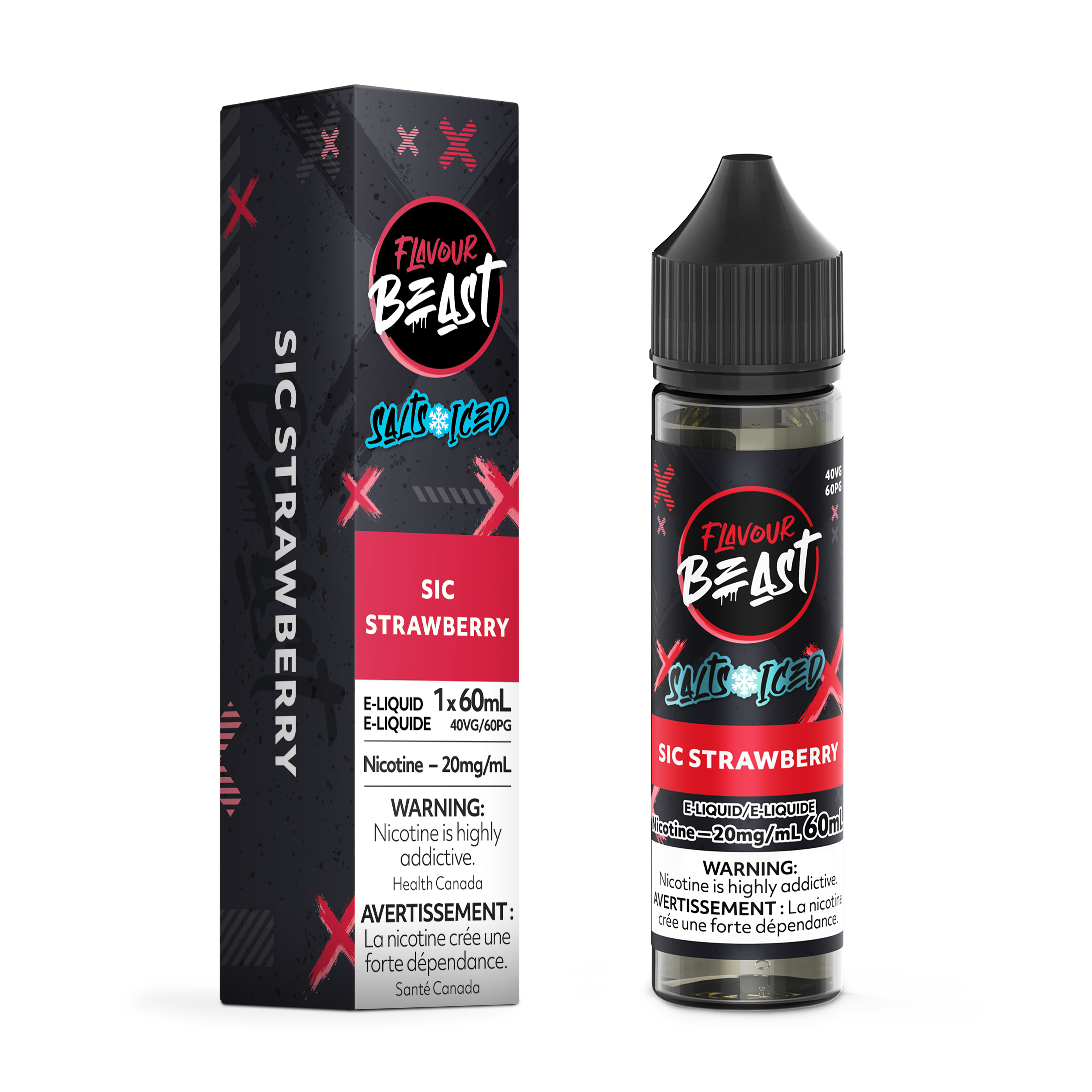 SIC STRAWBERRY (ICED) - FLAVOUR BEAST E LIQUID (60mL) (ONTARIO)