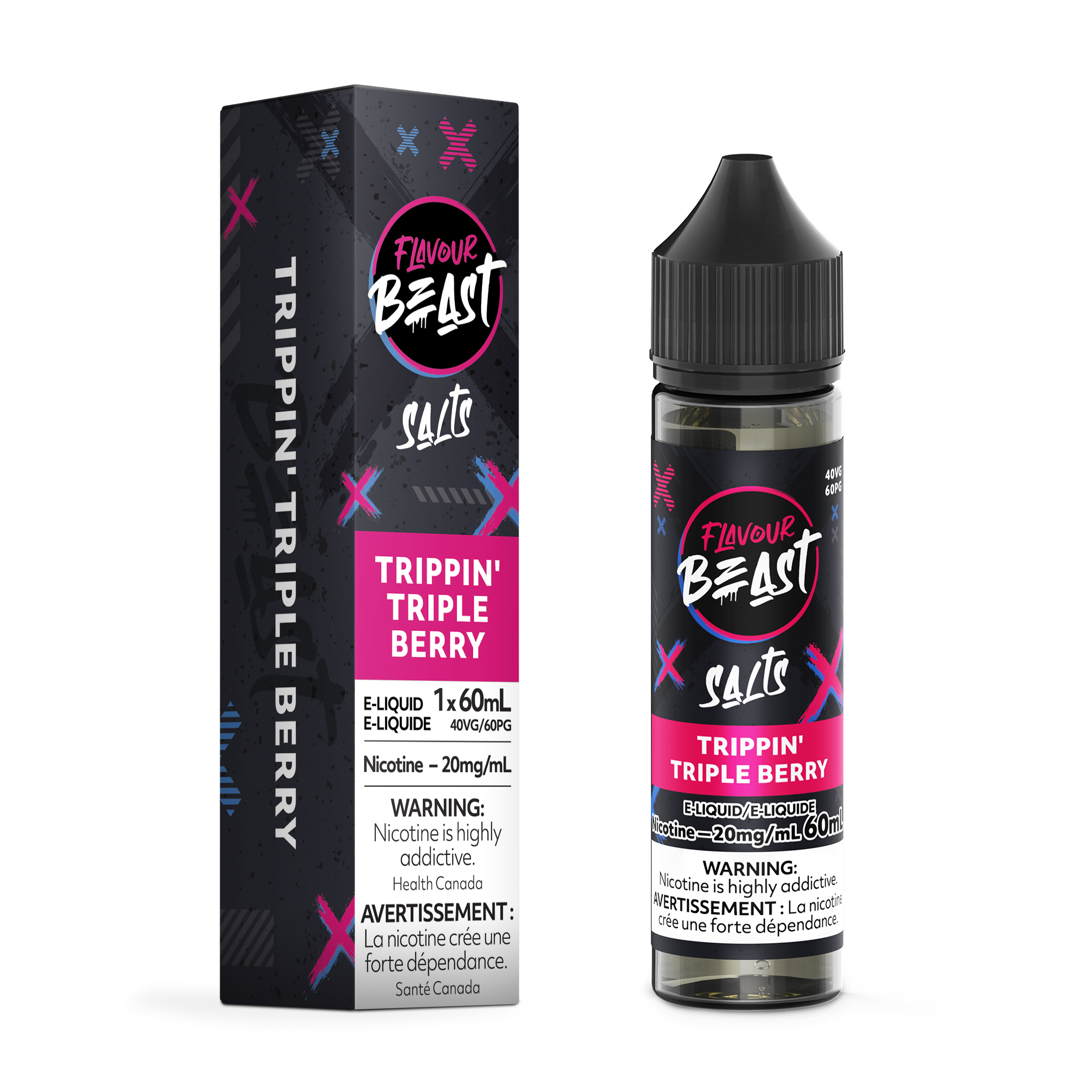 TRIPPIN' TRIPLE BERRY - FLAVOUR BEAST E LIQUID (60mL) (ONTARIO)