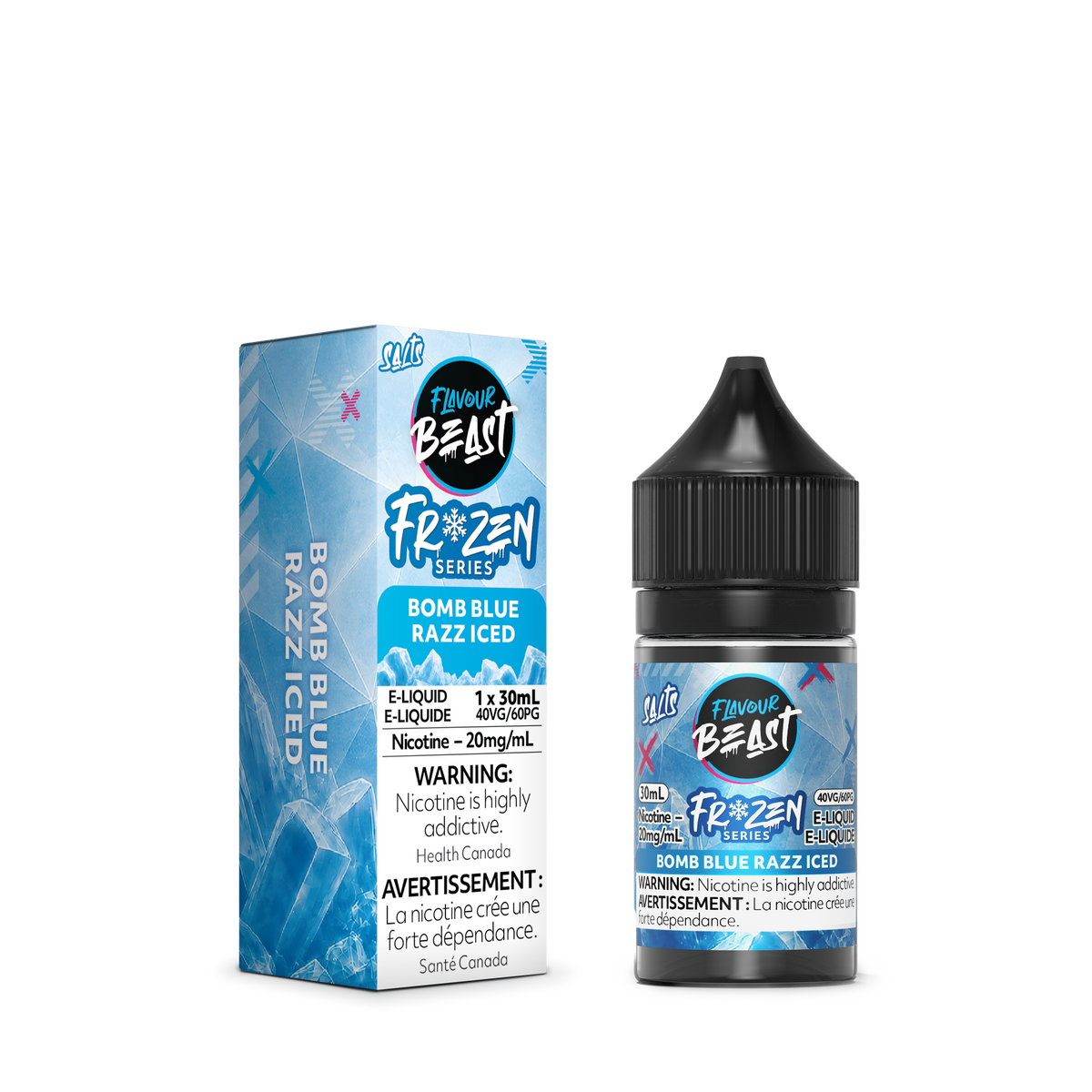 BOMB BLUE RAZZ ICED - FLAVOUR BEAST FROZEN E LIQUID (30mL)