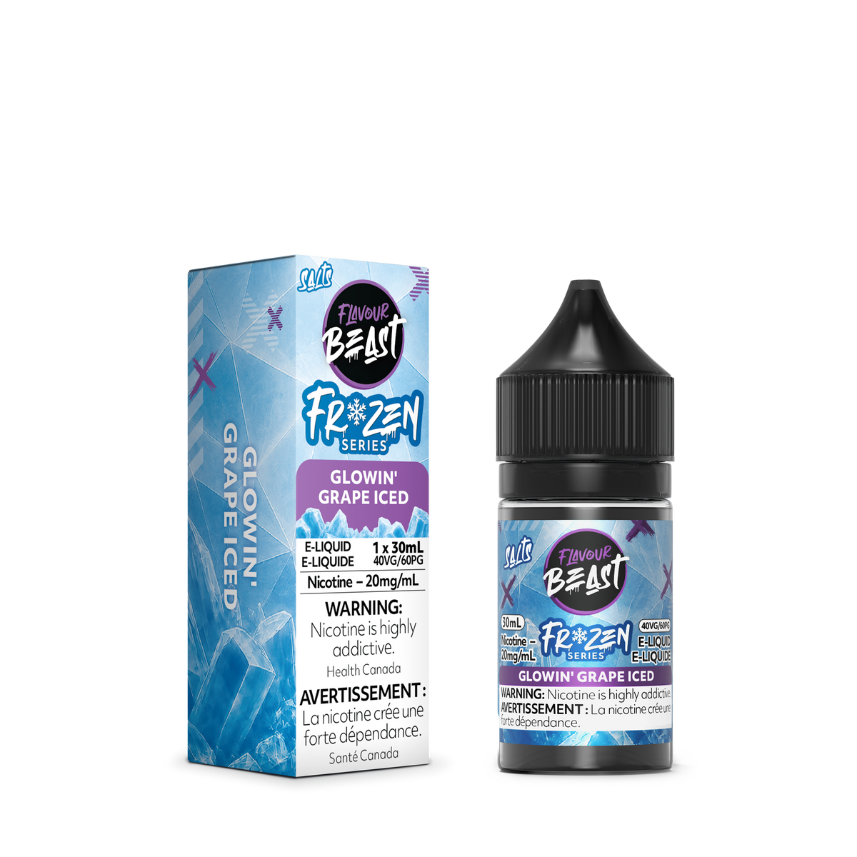 GLOWIN' GRAPE ICED - FLAVOUR BEAST FROZEN E LIQUID (30mL)