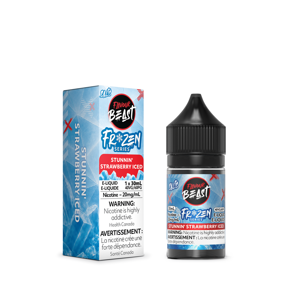 STUNNIN' STRAWBERRY ICED - FLAVOUR BEAST FROZEN E LIQUID (30mL)