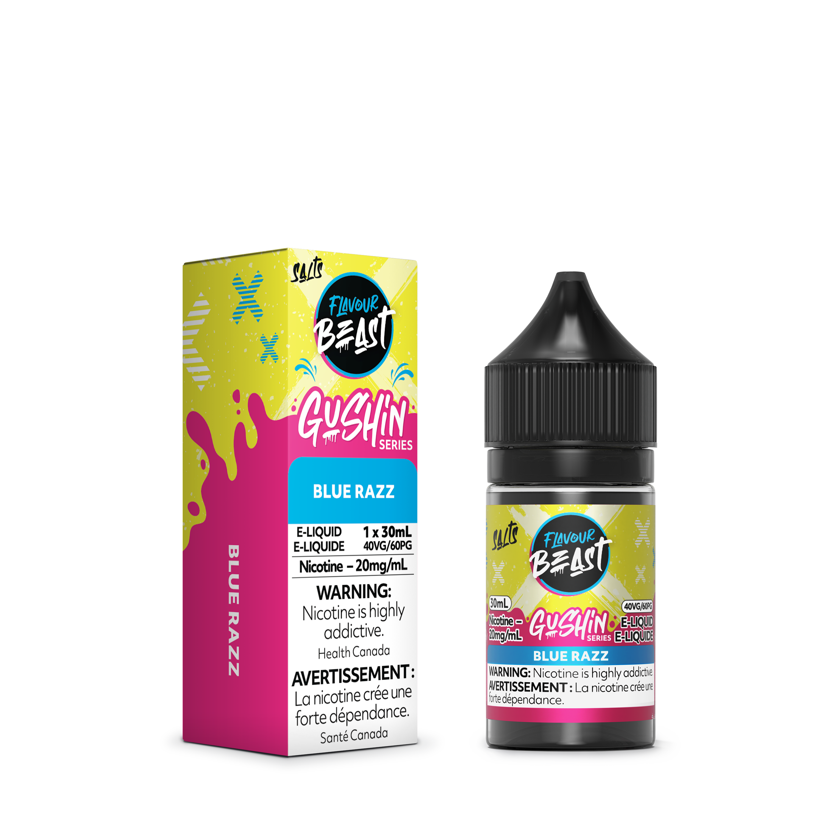 GUSHIN BLUE RAZZ - FLAVOUR BEAST E LIQUID (30mL)