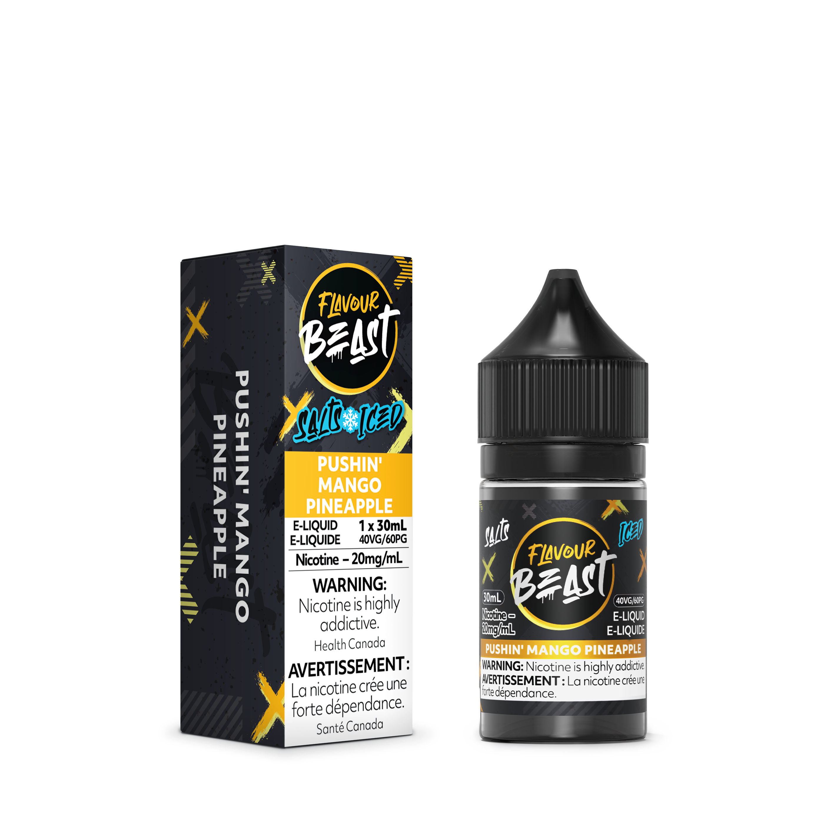 PUSHIN' MANGO PINEAPPLE - FLAVOUR BEAST E LIQUID (30mL)