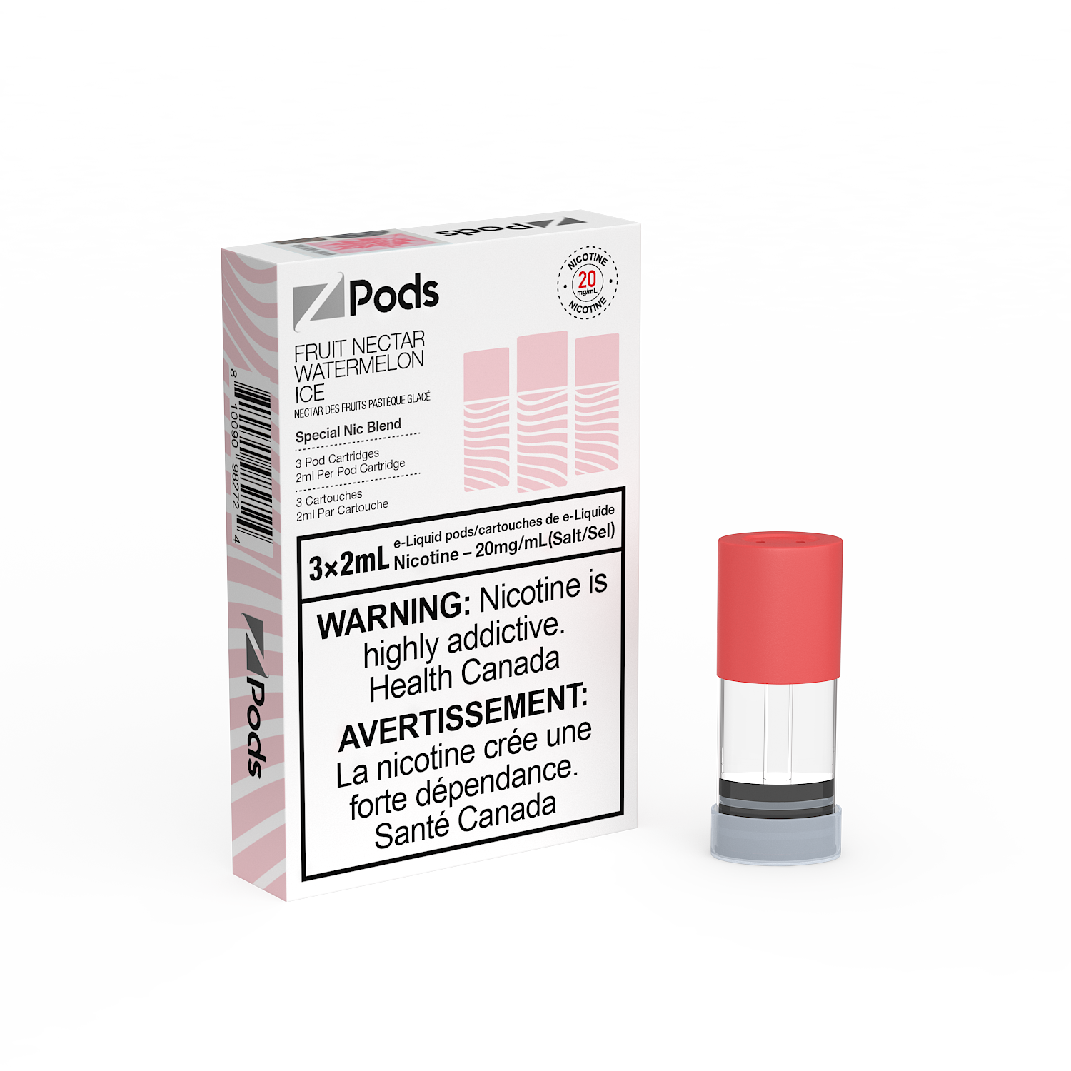 Z-PODS: FRUIT NECTAR (PUNCH) WATERMELON ICE (ONTARIO)