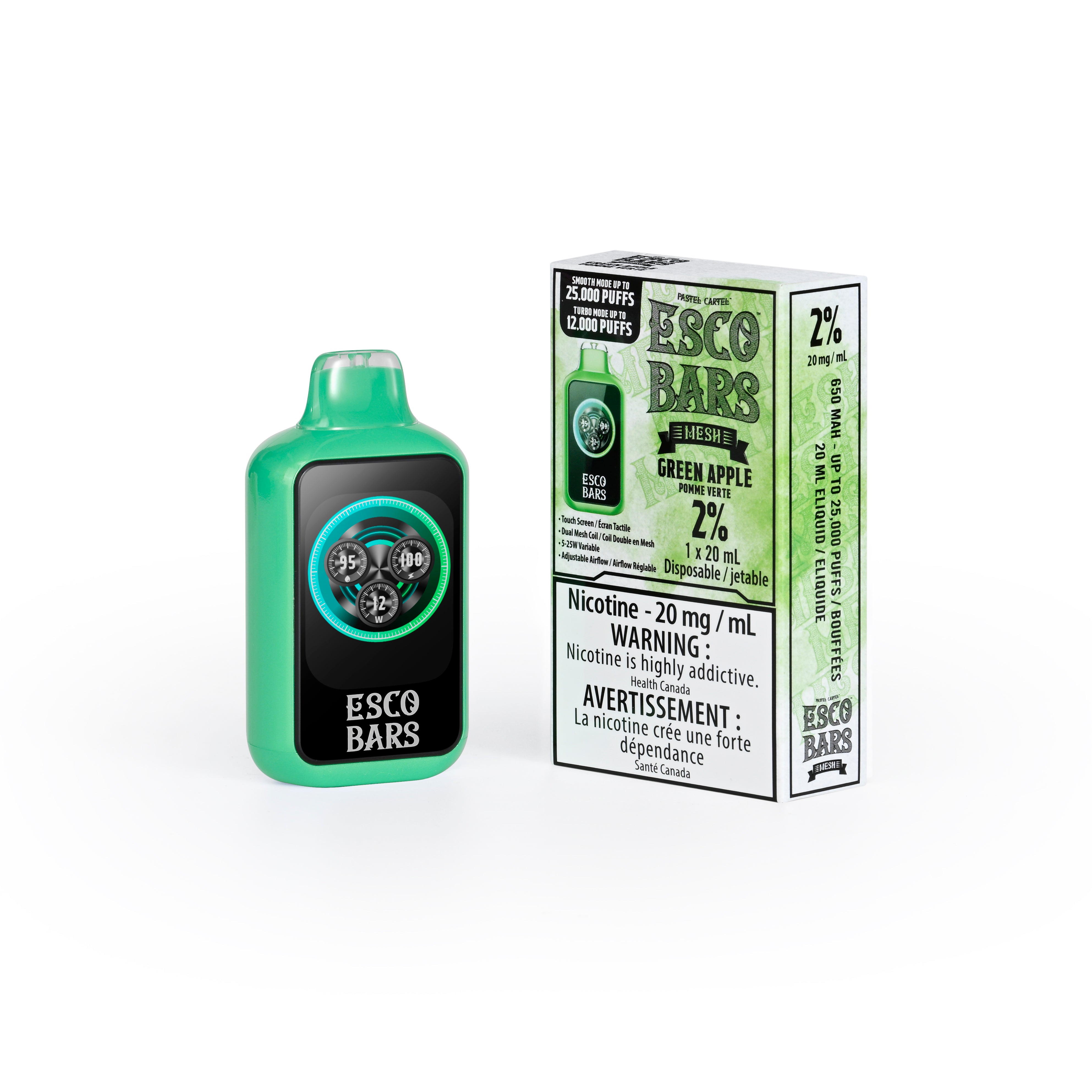 GREEN APPLE - ESCO BARS BY PASTEL CARTEL (ONTARIO)