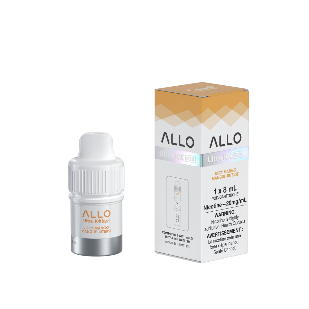JUICY MANGO - ALLO ULTRA 10K PRE-FILLED PODS (8mL) (POD ONLY, ALLO 10K HYBRID DEVICE REQUIRED)