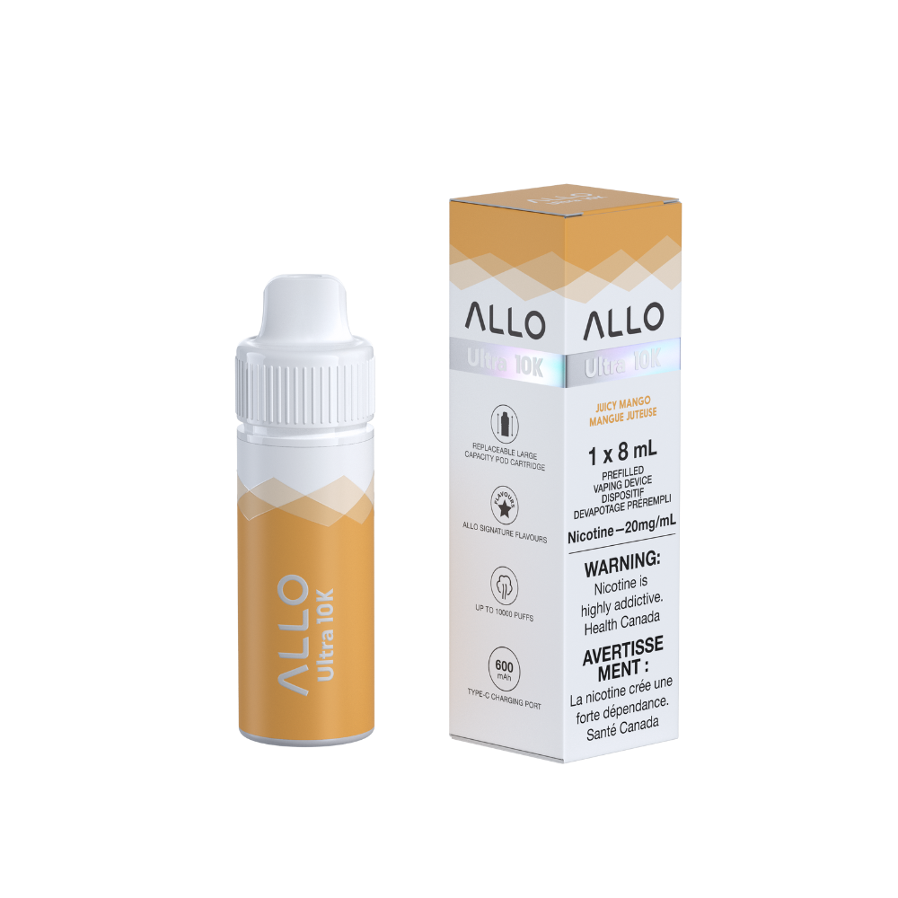 JUICY MANGO - ALLO ULTRA 10K (8mL) (DEVICE & POD KIT)