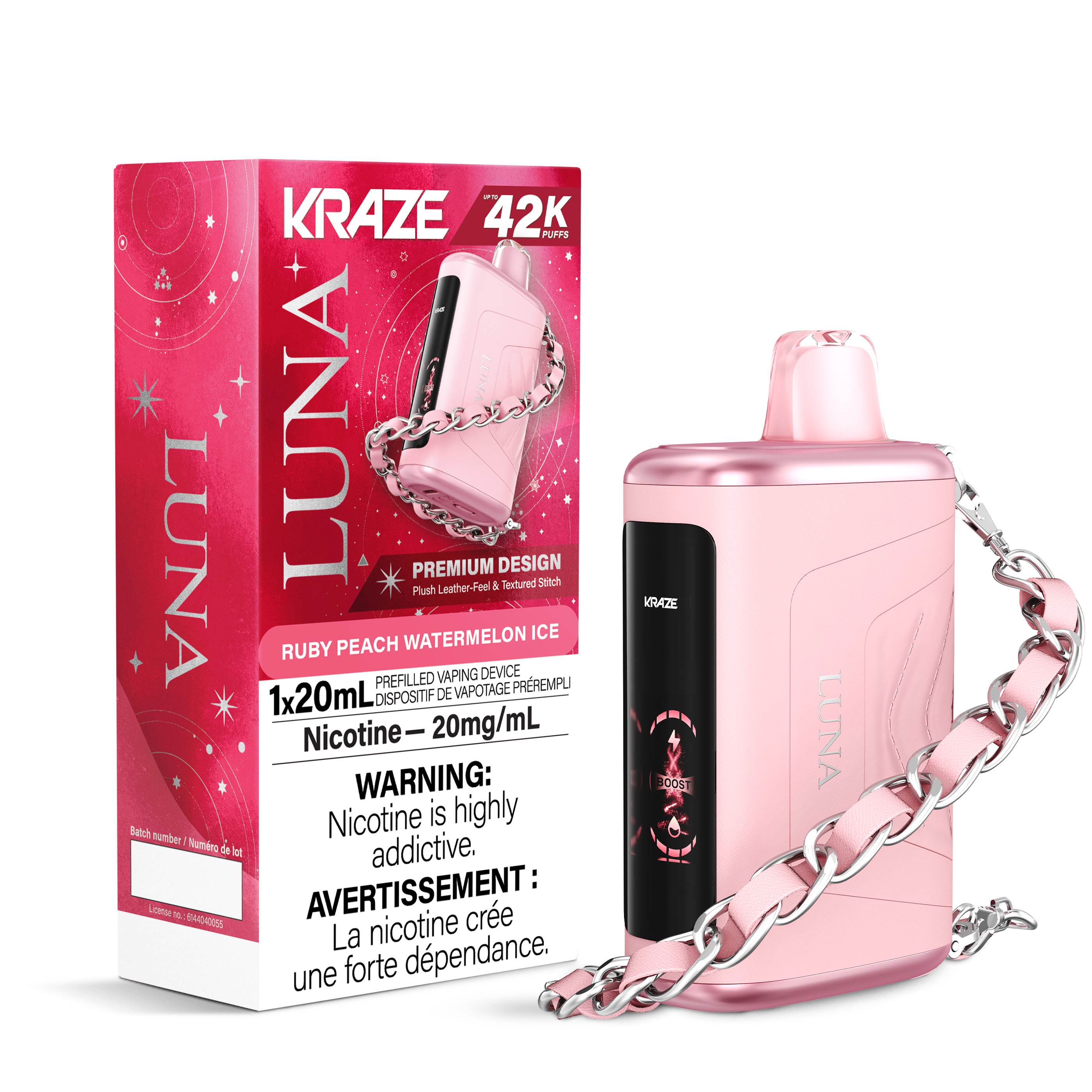 RUBY PEACH WATERMELON ICE - KRAZE LUNA