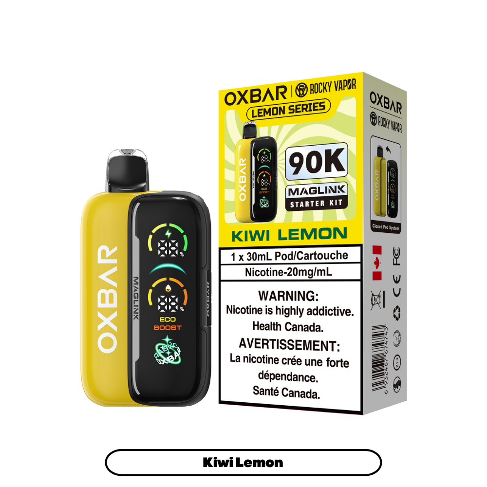 KIWI LEMON - OXBAR MAGLINK *HYBRID DISPOSABLE STARTER KIT* (DEVICE & P KIWI LEMON - OXBAR MAGLINK *HYBRID DISPOSABLE STARTER KIT* (DEVICE & P