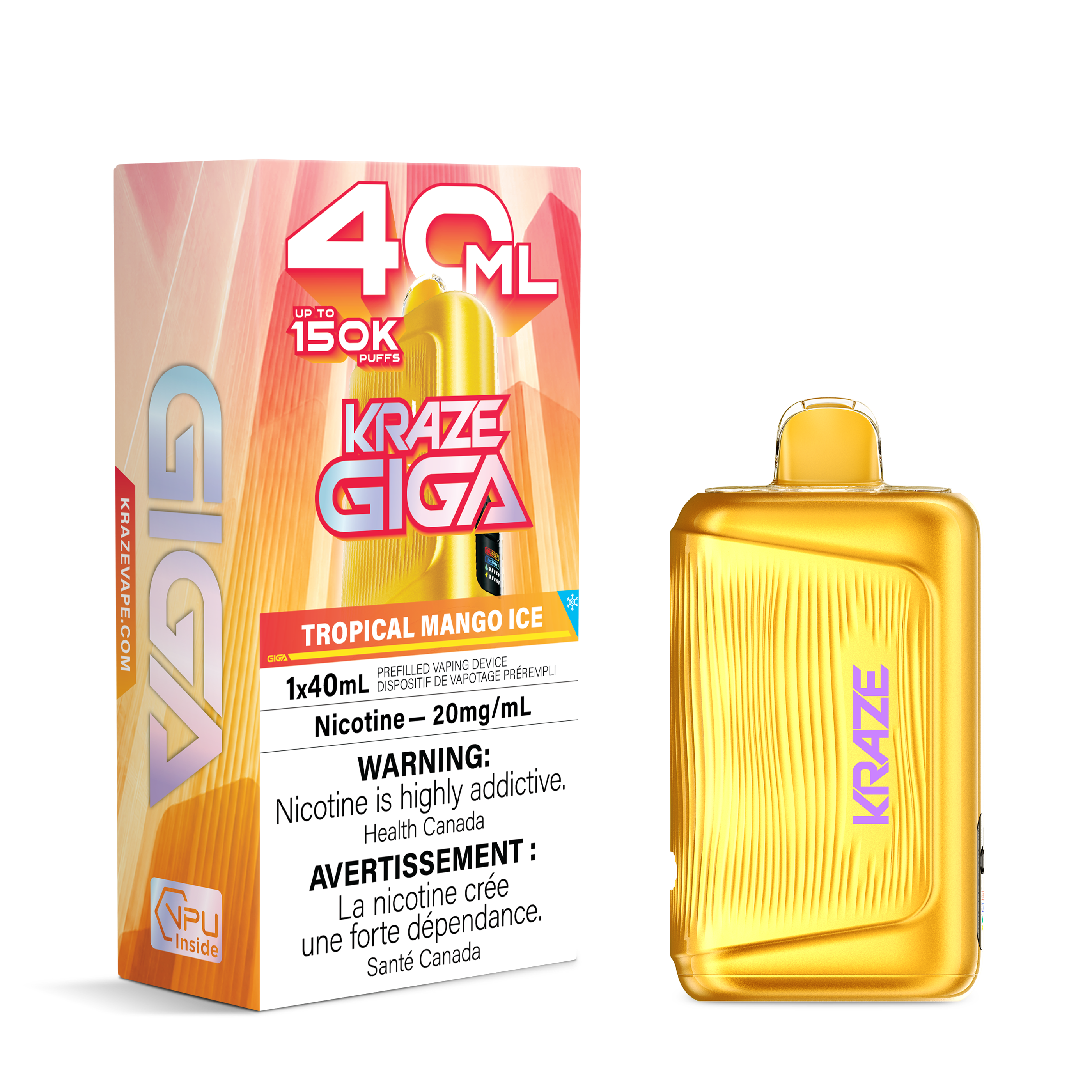 TROPICAL MANGO ICE - KRAZE GIGA (40mL)