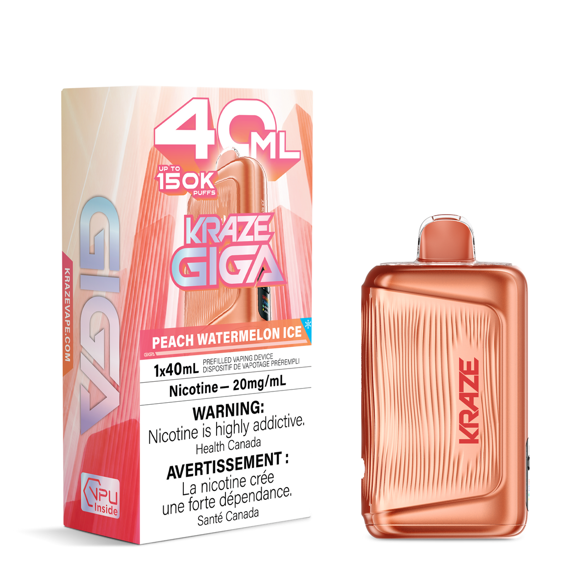 PEACH WATERMELON ICE - KRAZE GIGA (40mL)