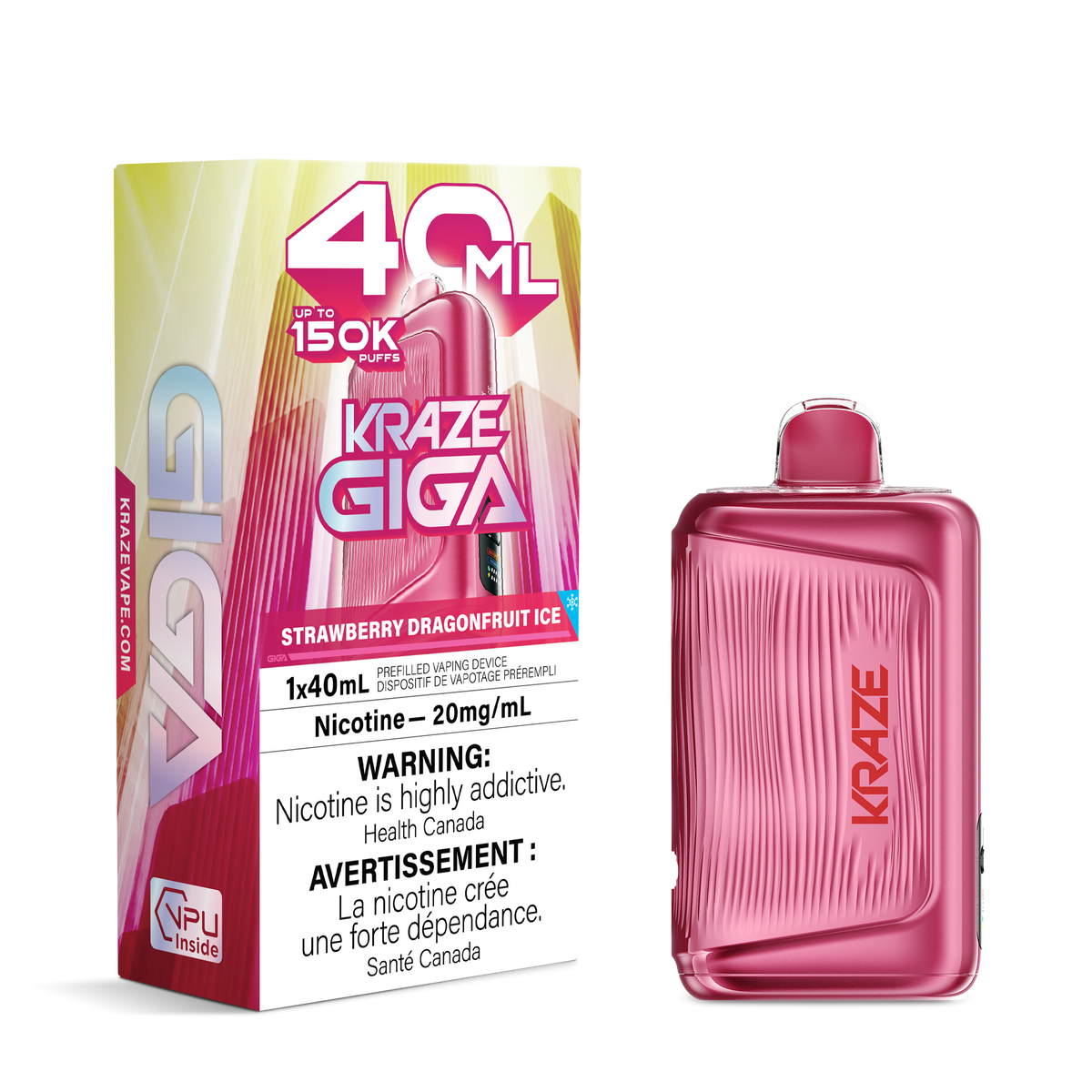 STRAWBERRY DRAGONFRUIT ICE - KRAZE GIGA (40mL)
