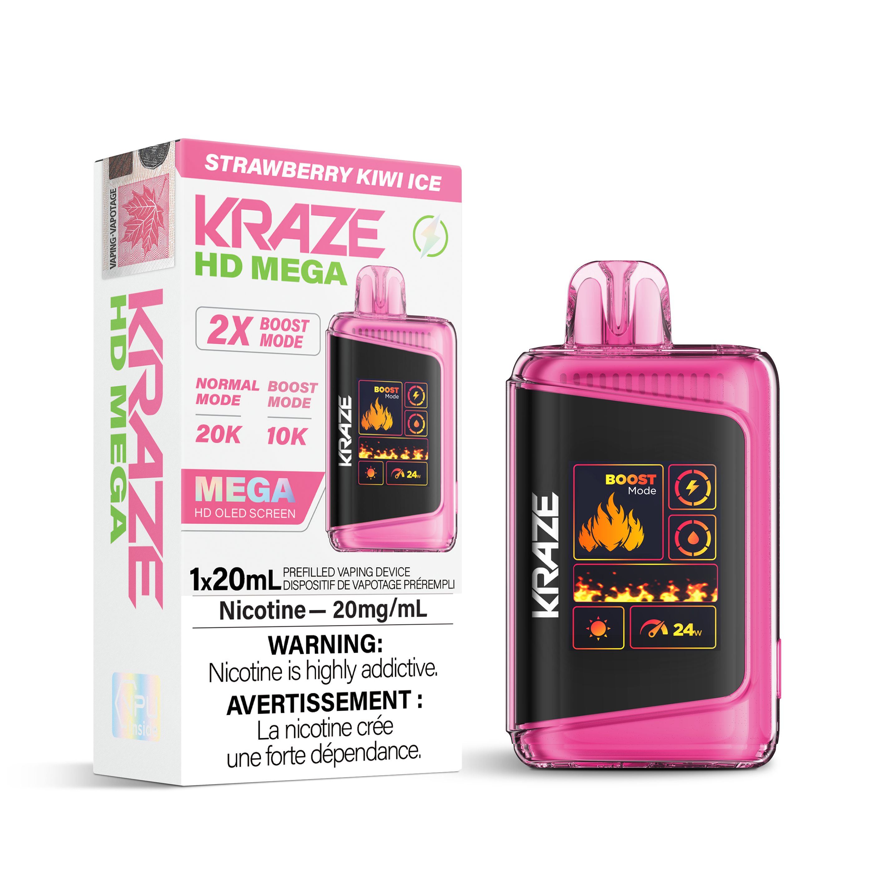 STRAWBERRY KIWI ICE - KRAZE HD MEGA