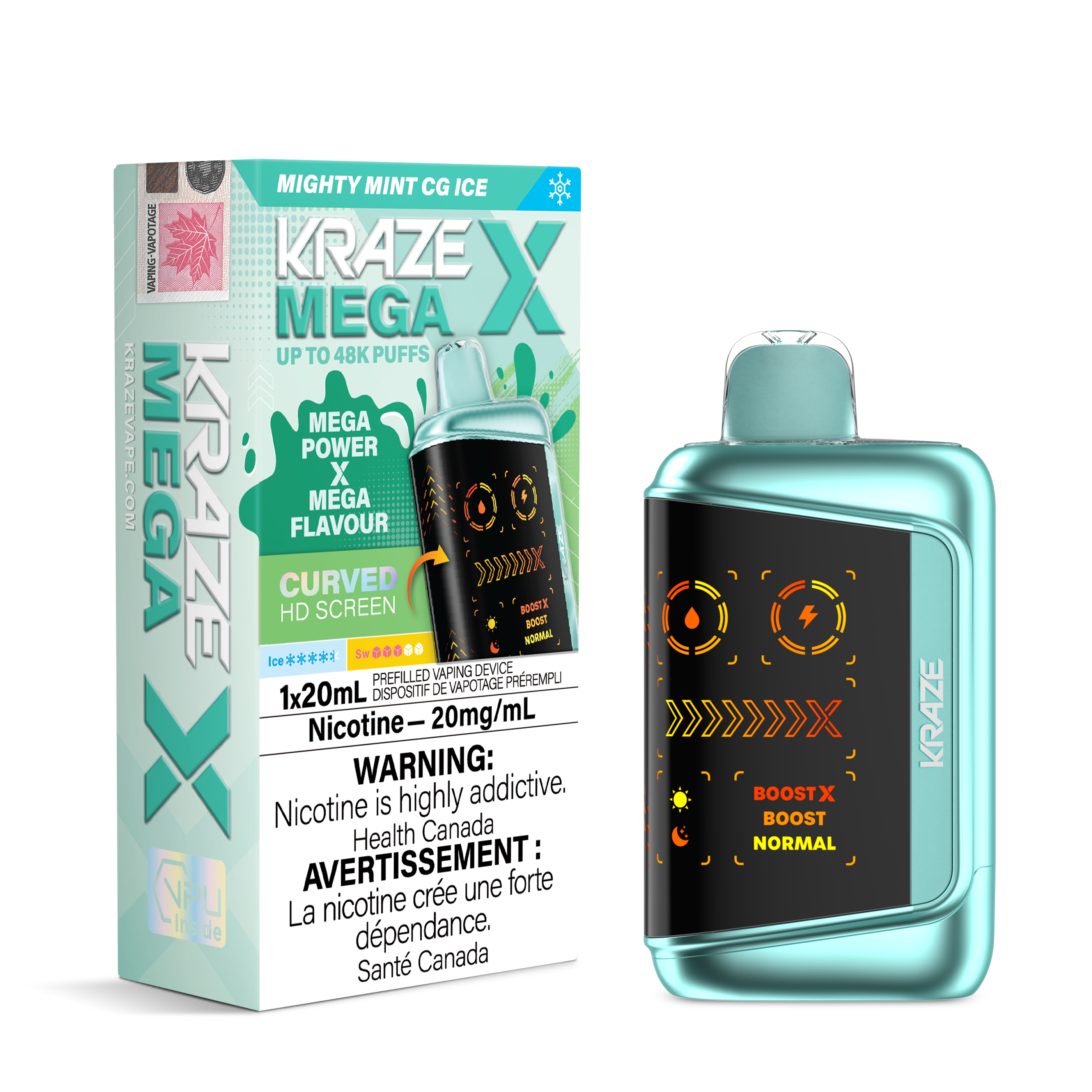 MIGHTY MINT CG ICE - KRAZE MEGA X (20ML) MIGHTY MINT CG ICE - KRAZE MEGA X (20ML)