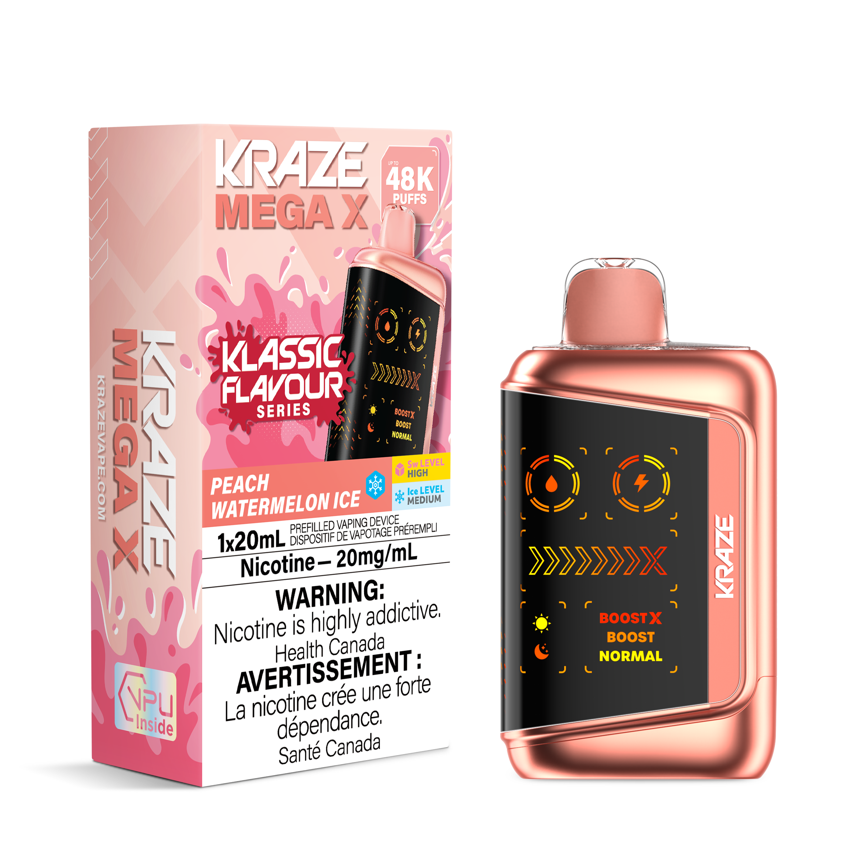 PEACH WATERMELON ICE - KRAZE MEGA X (20mL)