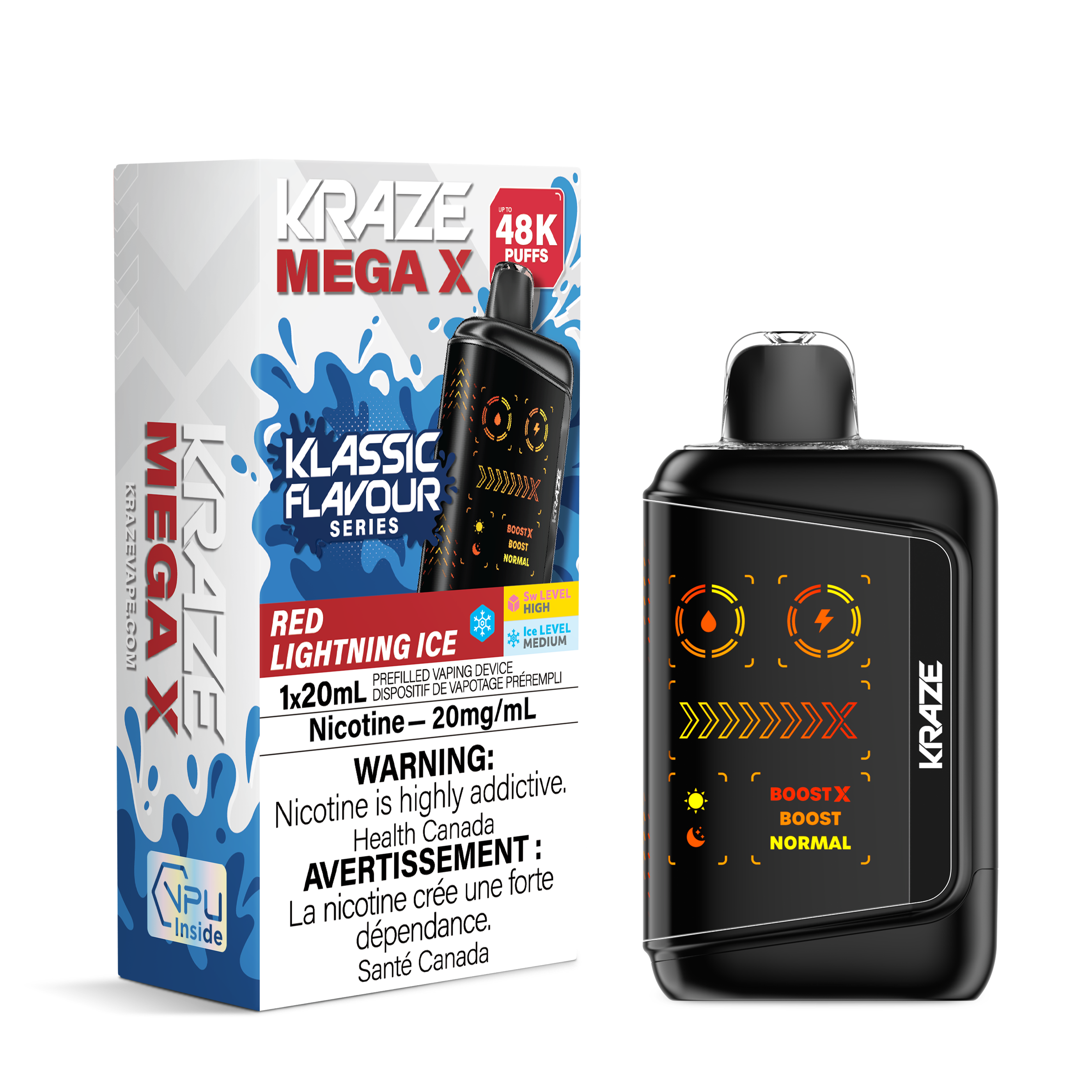 RED LIGHTNING ICE - KRAZE MEGA X (20mL)