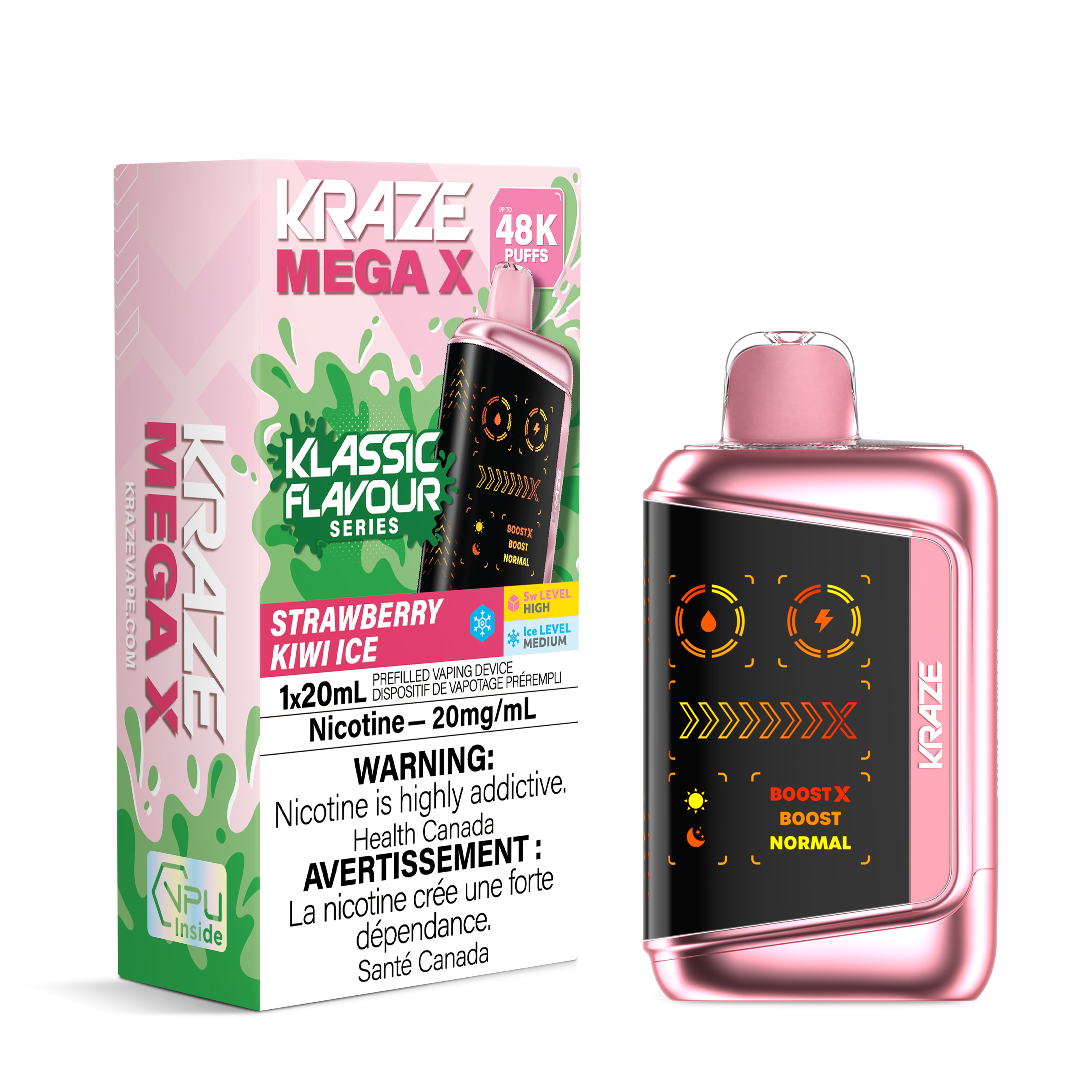 STRAWBERRY KIWI ICE - KRAZE MEGA X (20mL)