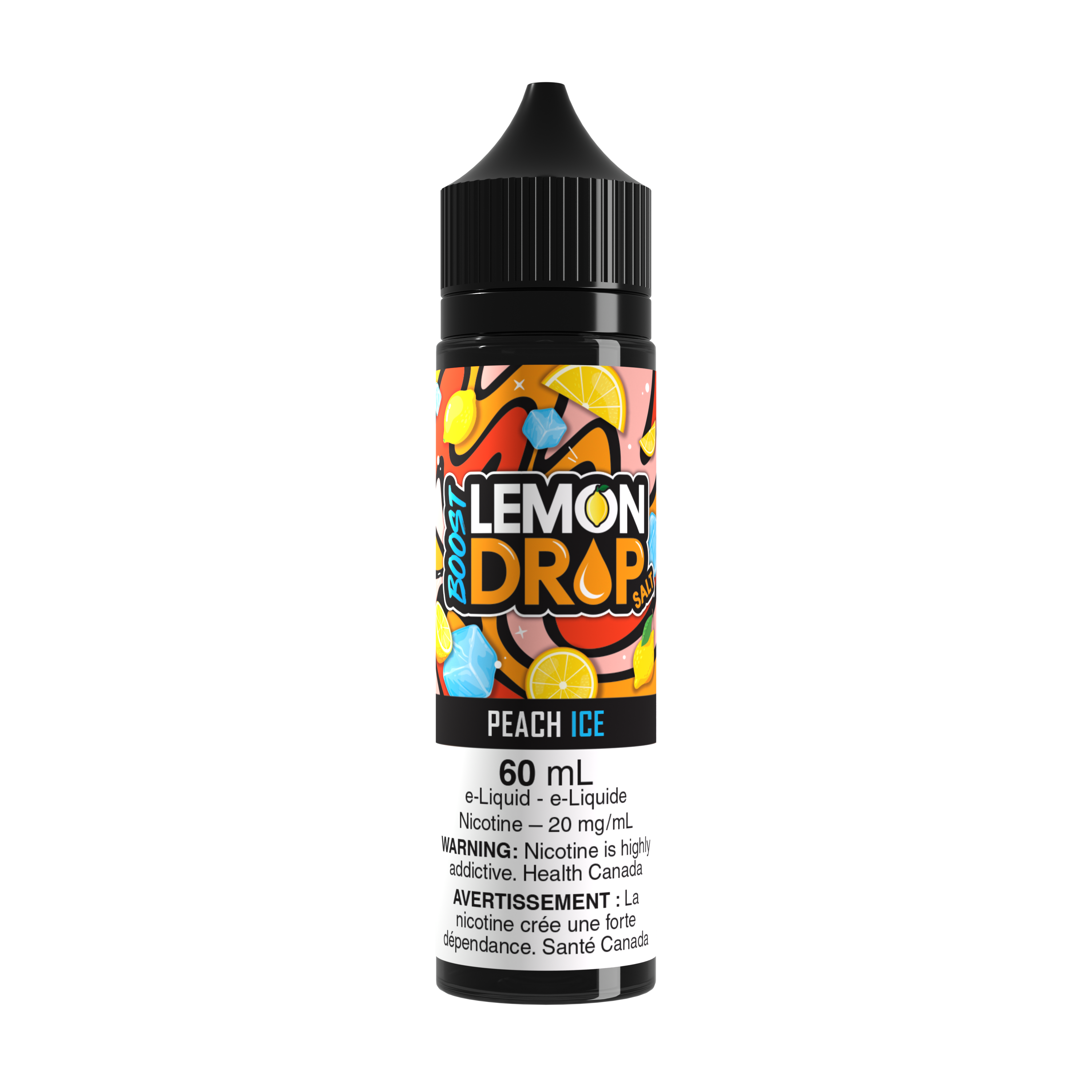 PEACH ICE BY LEMON DROP BOOST SALT (60mL)