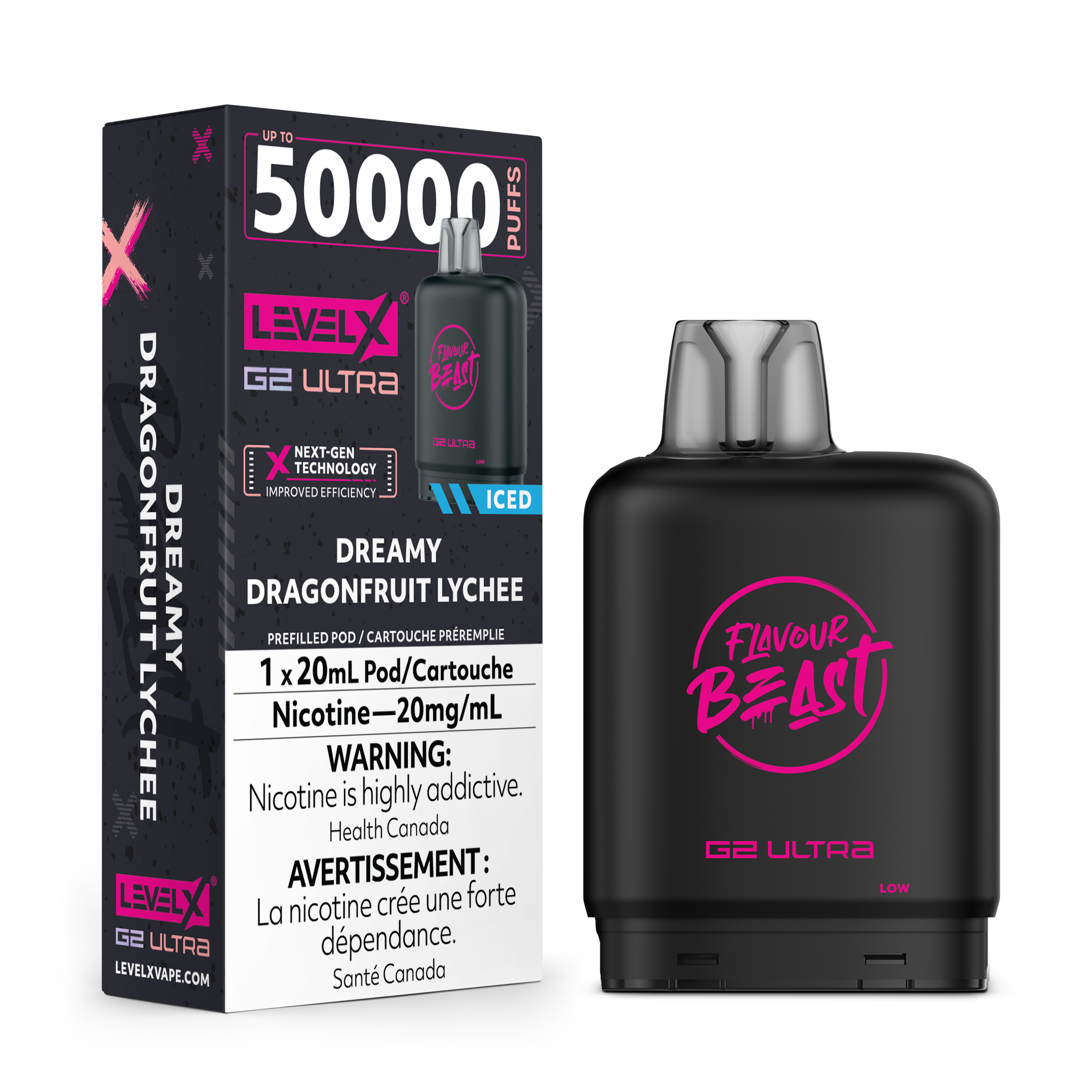 DREAMY DRAGONFRUIT LYCHEE ICED- FLAVOUR BEAST LEVEL X G2 ULTRA (20mL)